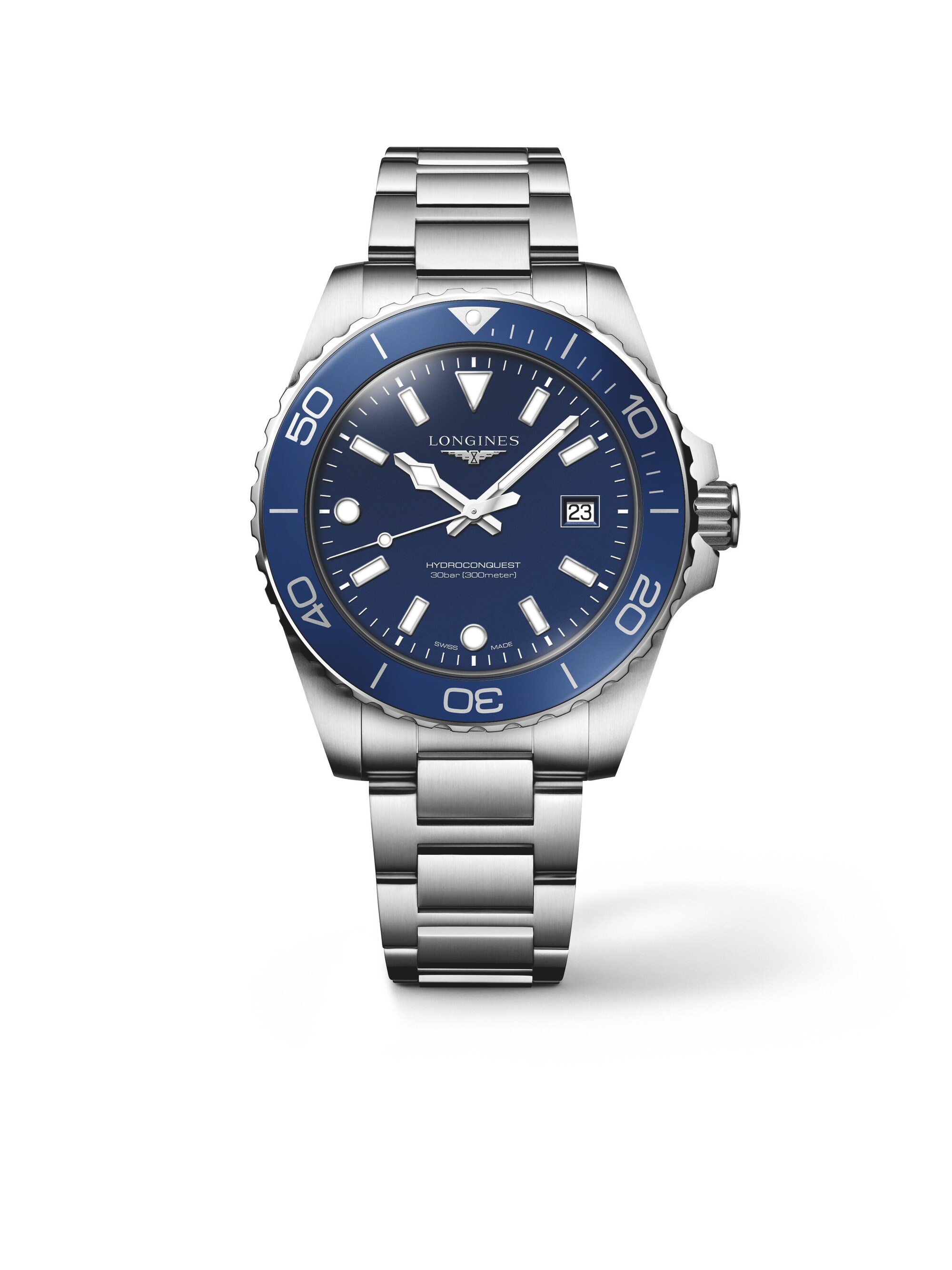 Longines Hydroconquest Quarz blau 42mm Herrenuhr L3.769.4.96.6