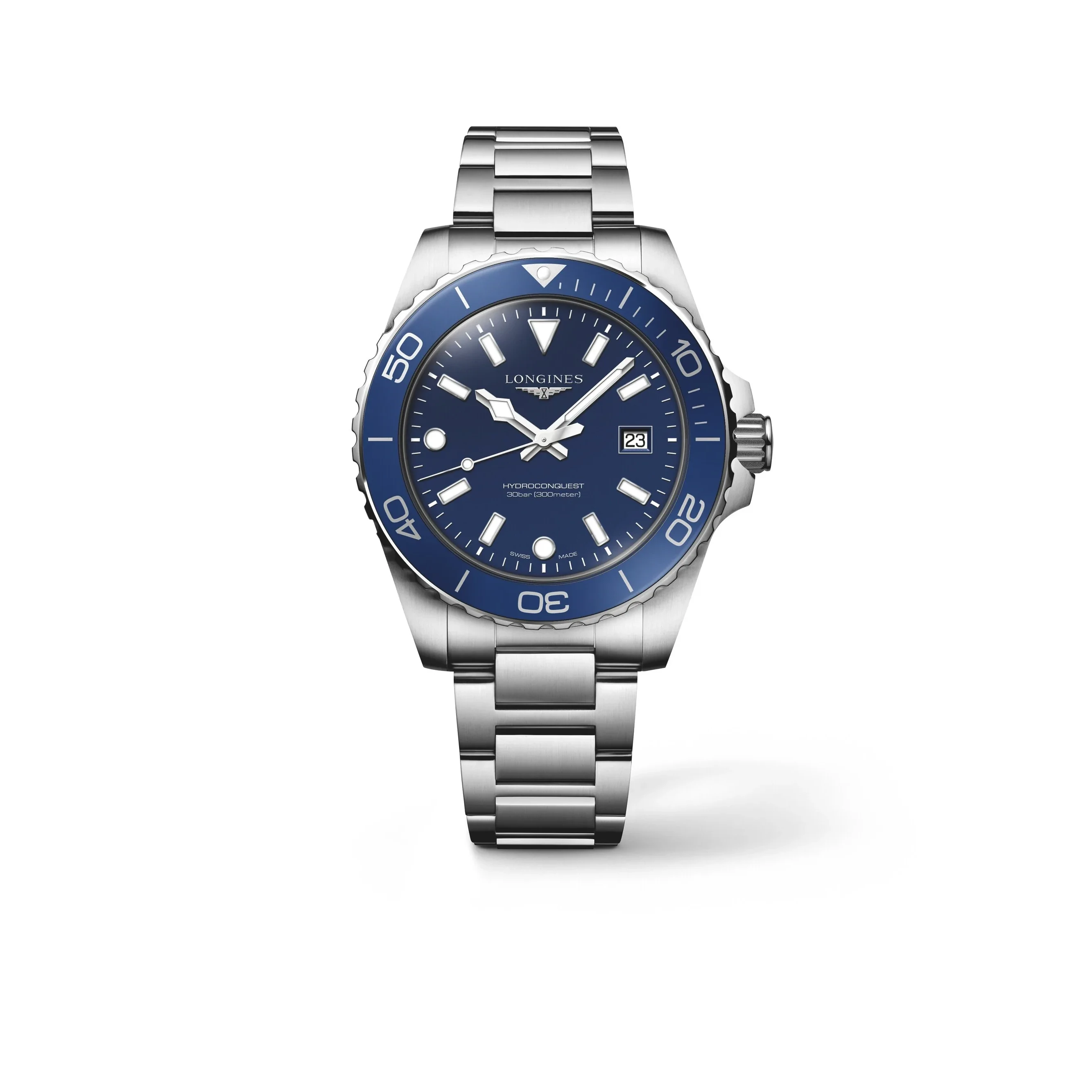 Longines Hydroconquest Quarz blau 42mm Herrenuhr L3.769.4.96.6
