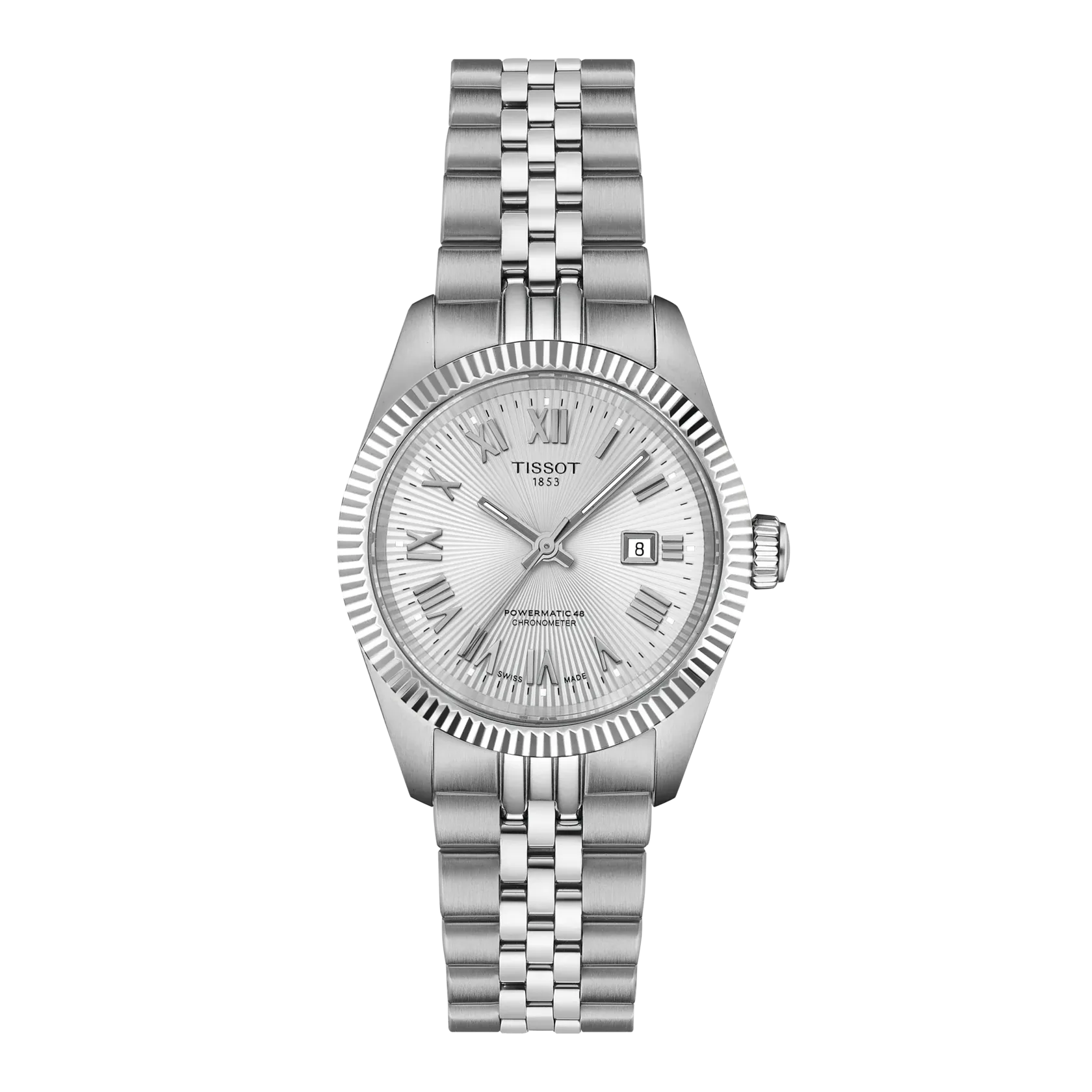 Tissot Ballade Powermatic 48 COSC 30mm Silber Damenuhr T156.208.11.033.00