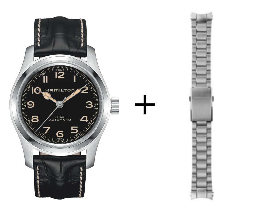 Hamilton Khaki Field Automatik H70605732 Set mit Box 42mm 