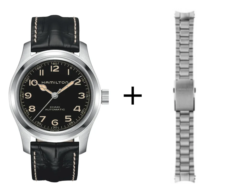 Hamilton Khaki Field Automatik H70605732 Set mit Box 42mm 
