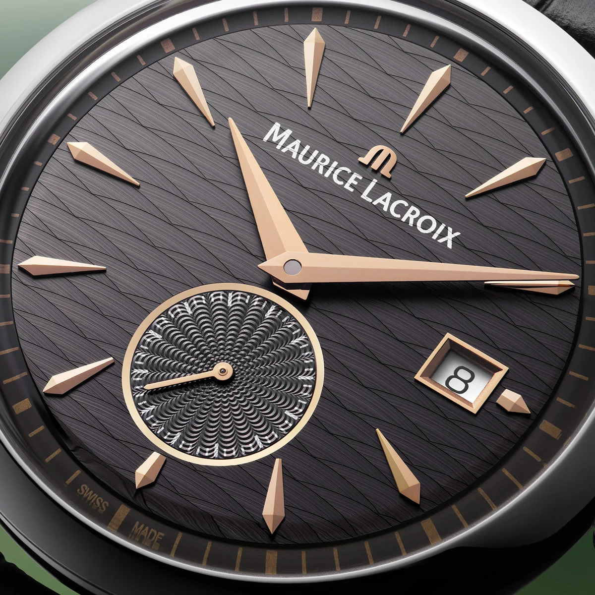 Maurice Lacroix 1975 Automatic 36mm, Gangreserve 38 Stunden, Lederband Herrenuhr 756207-SS001-330-2