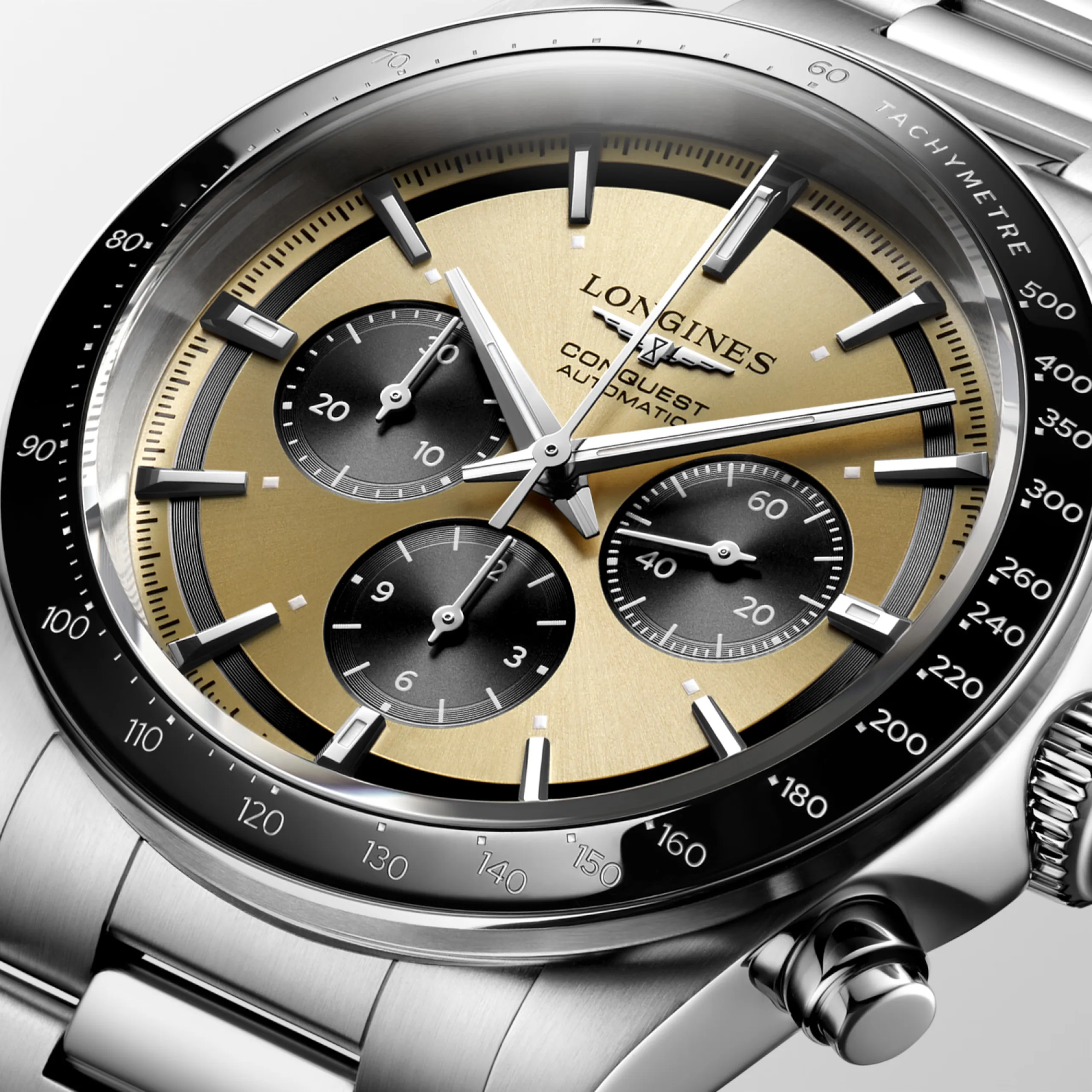 Longines Conquest Chronograph gold Herrenuhr L3.835.4.32.6