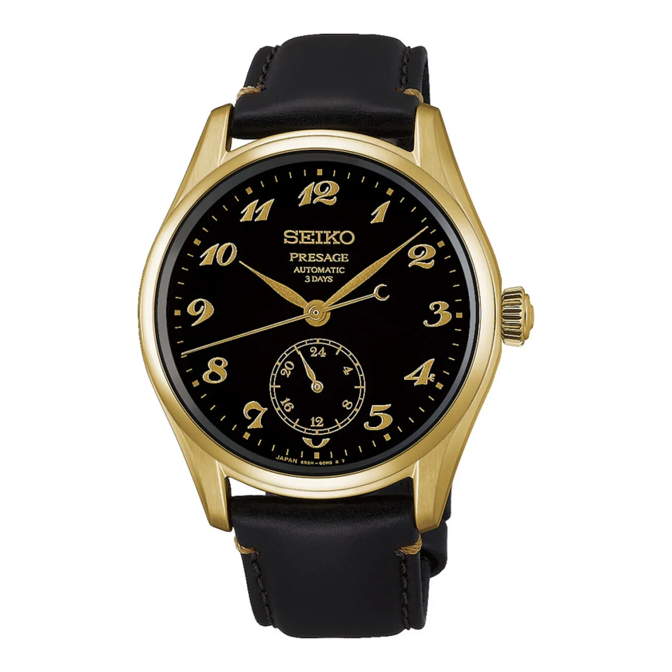 Seiko Presage Classic Series Automatik 40 mm Lederband Schwarz Herrenuhr HCC006J1
