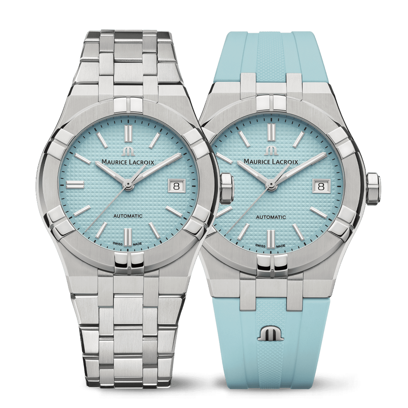 Maurice Lacroix Aikon Automatic Eisblau Herrenuhr inkl. Zusatzband AI6007-SS00F-431-C