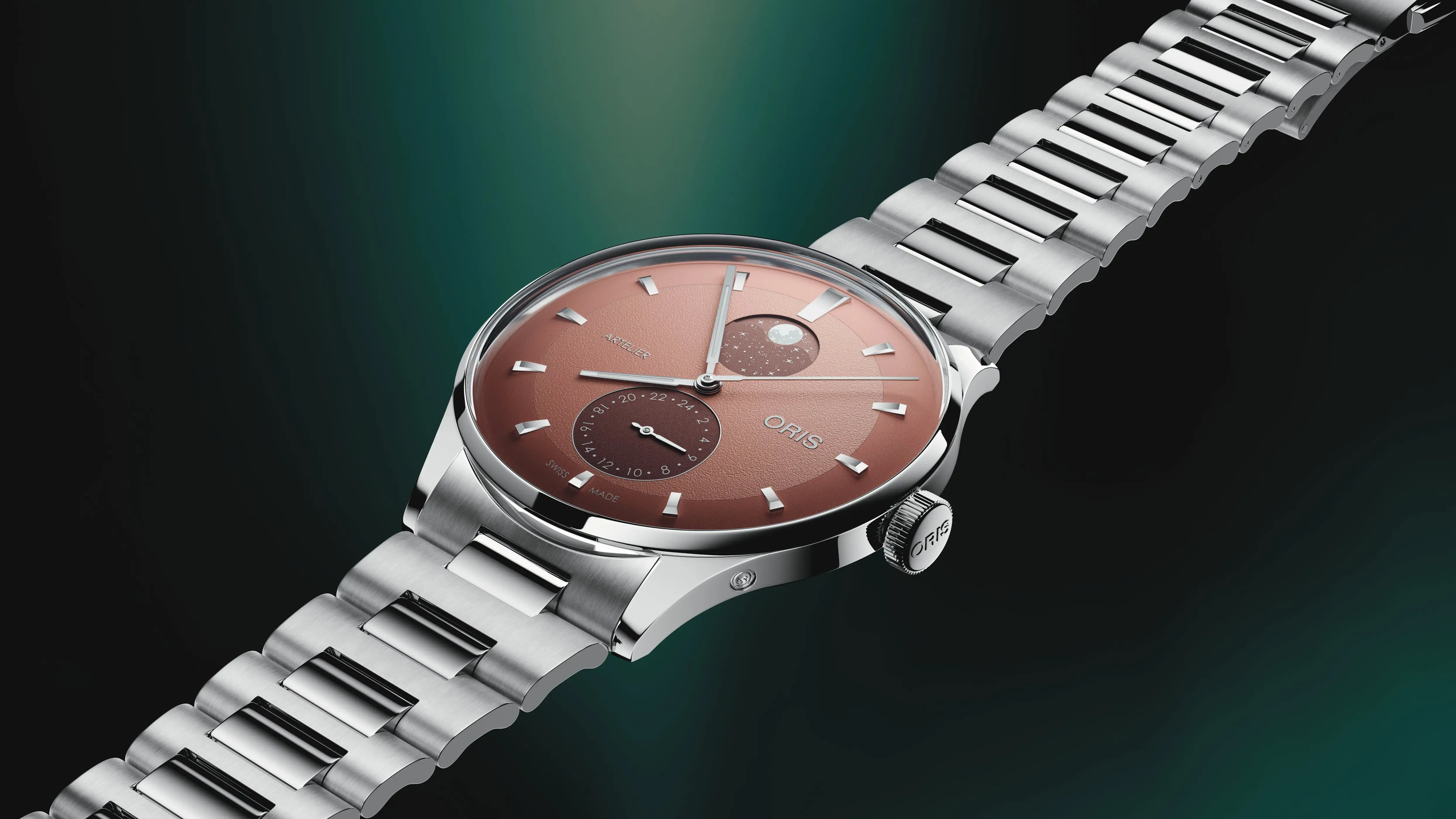 Oris Artelier Complication 39.50 mm Edelstahl Braun Herrenuhr 01 782 7811 4056-07 8 20 20