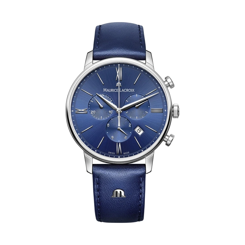 Maurice Lacroix Eliros Chronograph, Blau, Quarz Herrenuhr EL1098-SS001-410-1