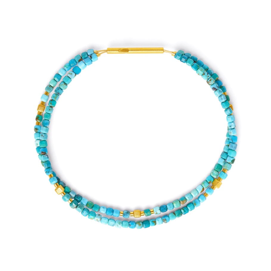 Bernd Wolf Cusenia blaue Türkis Armschmuck 19cm, 6820001256-019