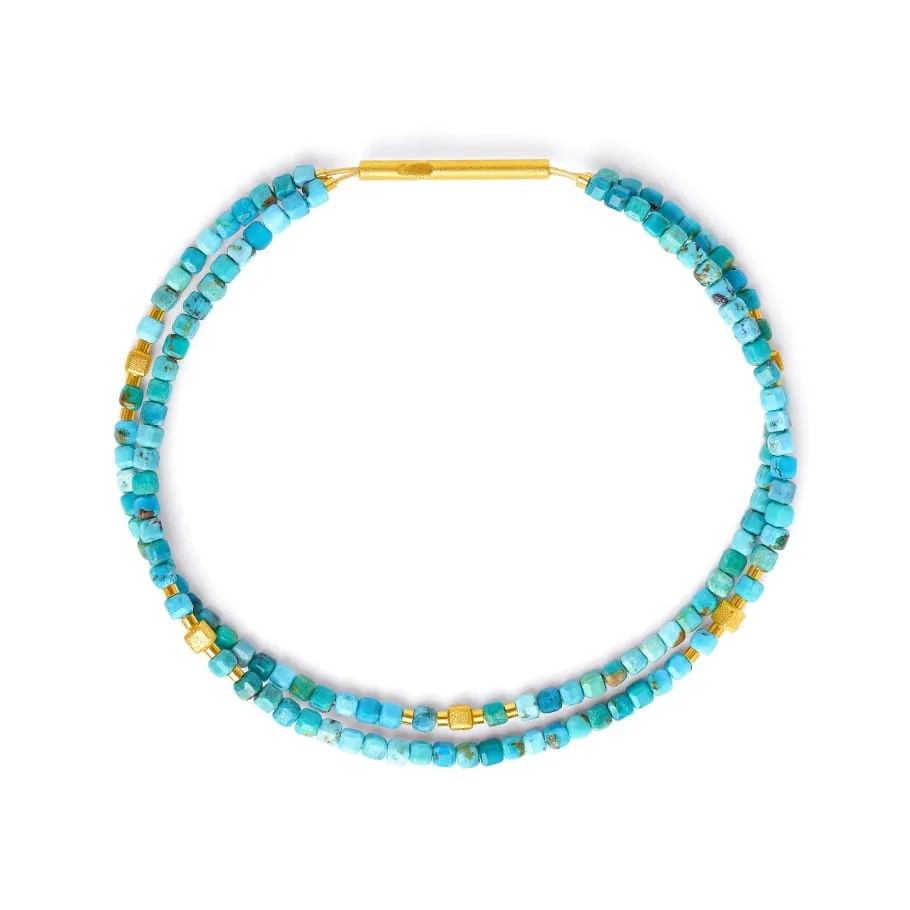 Bernd Wolf Cusenia blaue Türkis Armschmuck 19cm, 6820001256-019