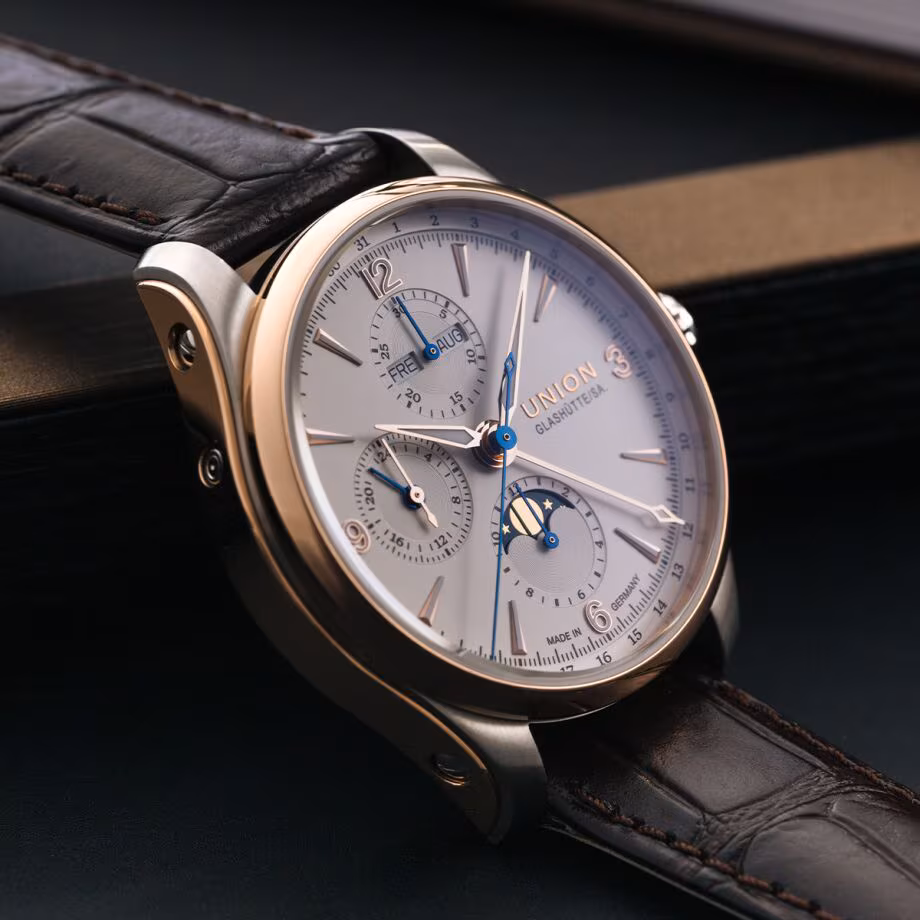 Union Glashütte Belisar Chronograph Mondphase 18KT Rosegold Herrenuhr D907.425.46.017.01