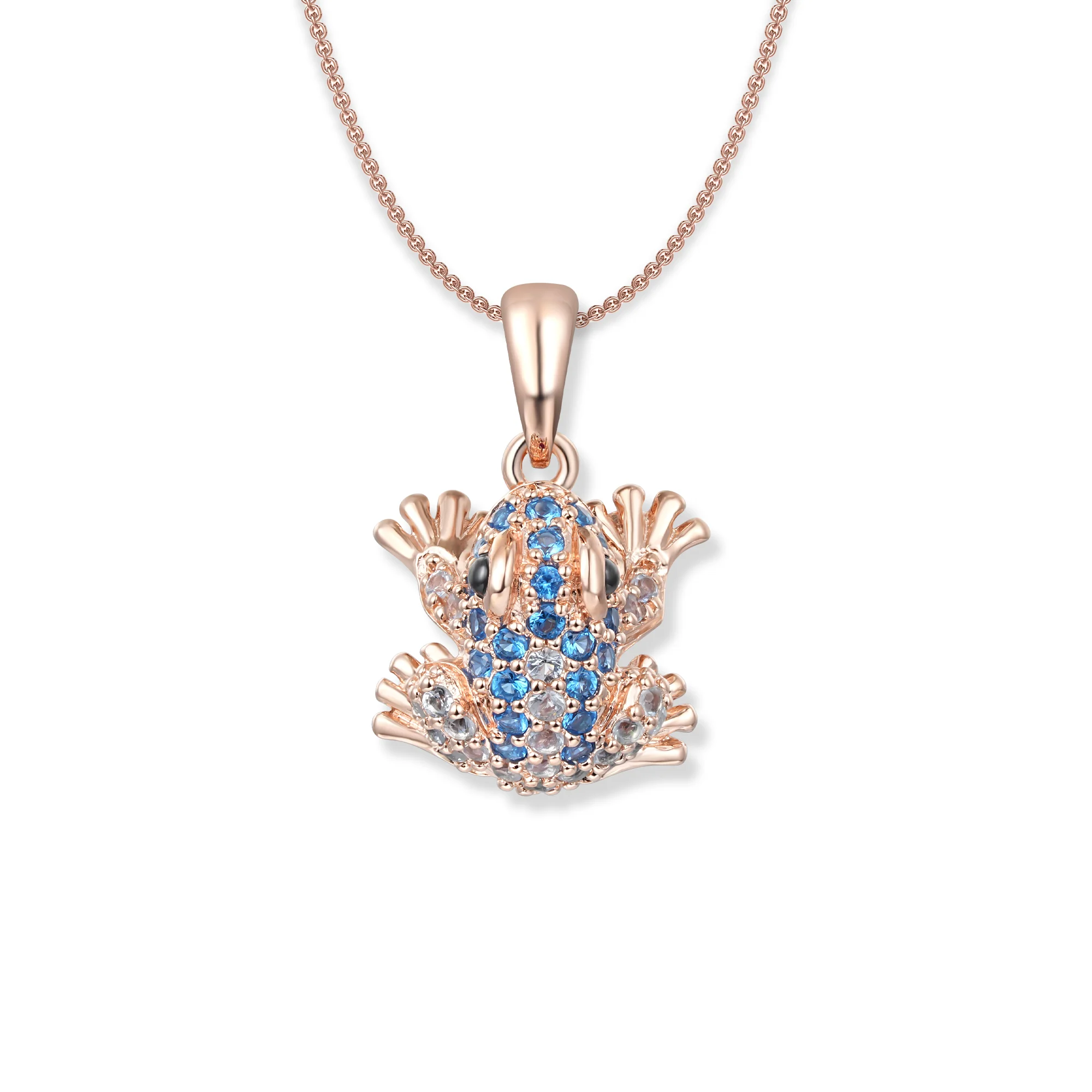 Seinerzeit Anhänger Lou Blue Frosch Halskette, Anhänger Fancy Frogs Edition