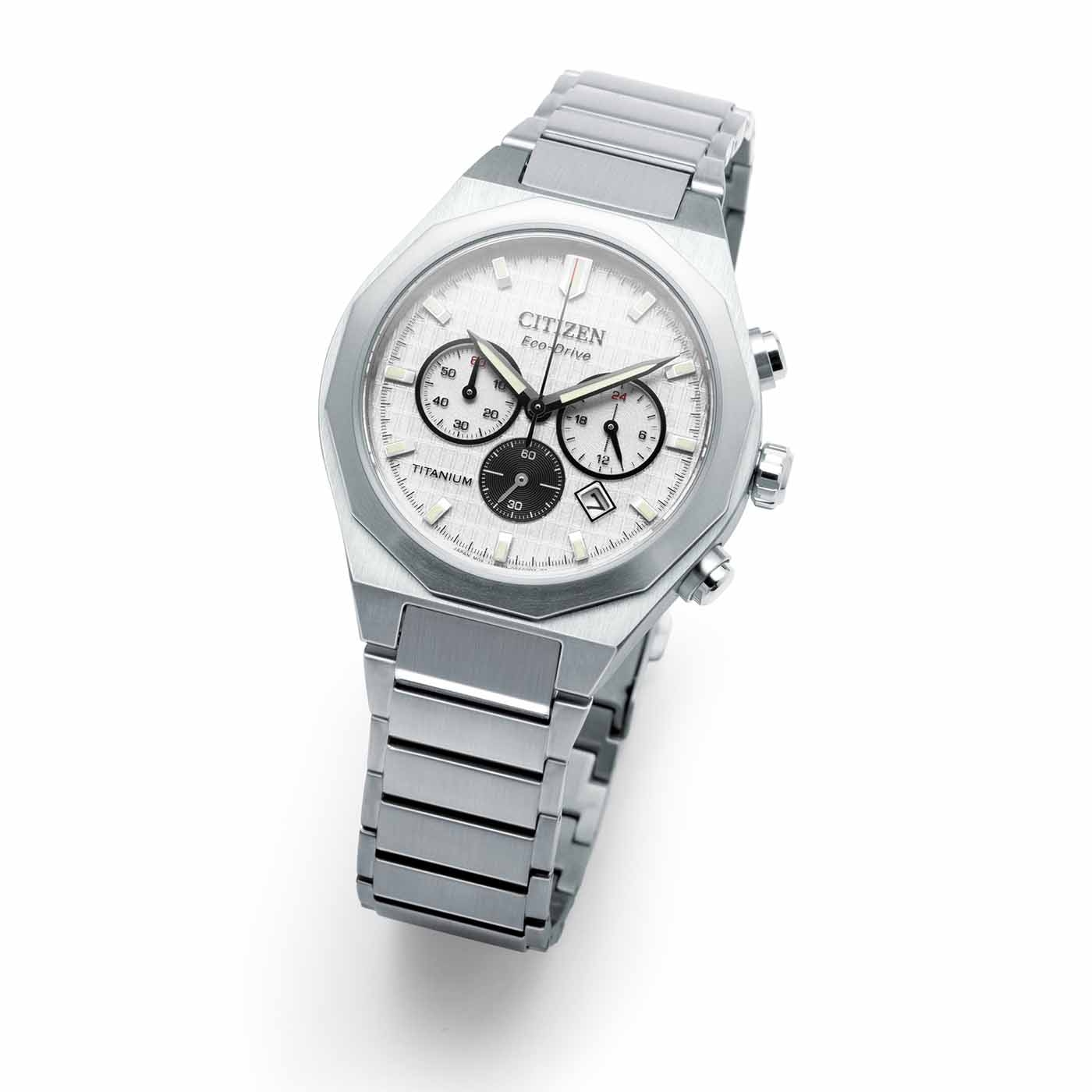 Citizen Zenshin Senkei Super Titanium™ Chronographen mit Eco-Drive Herrenuhr CA4690-51A