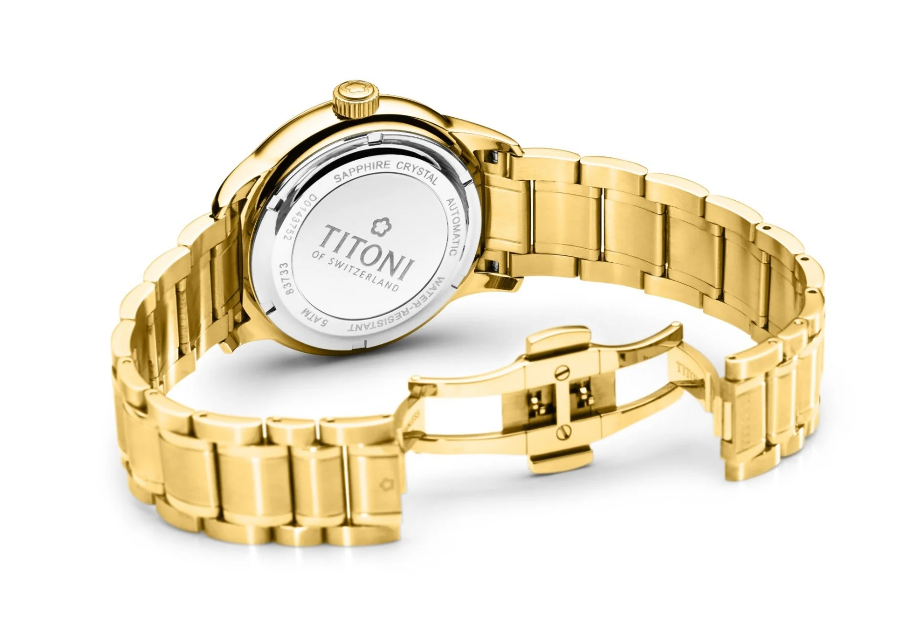 Titoni Airmaster Gelbgold Herrenuhr 83733G-651