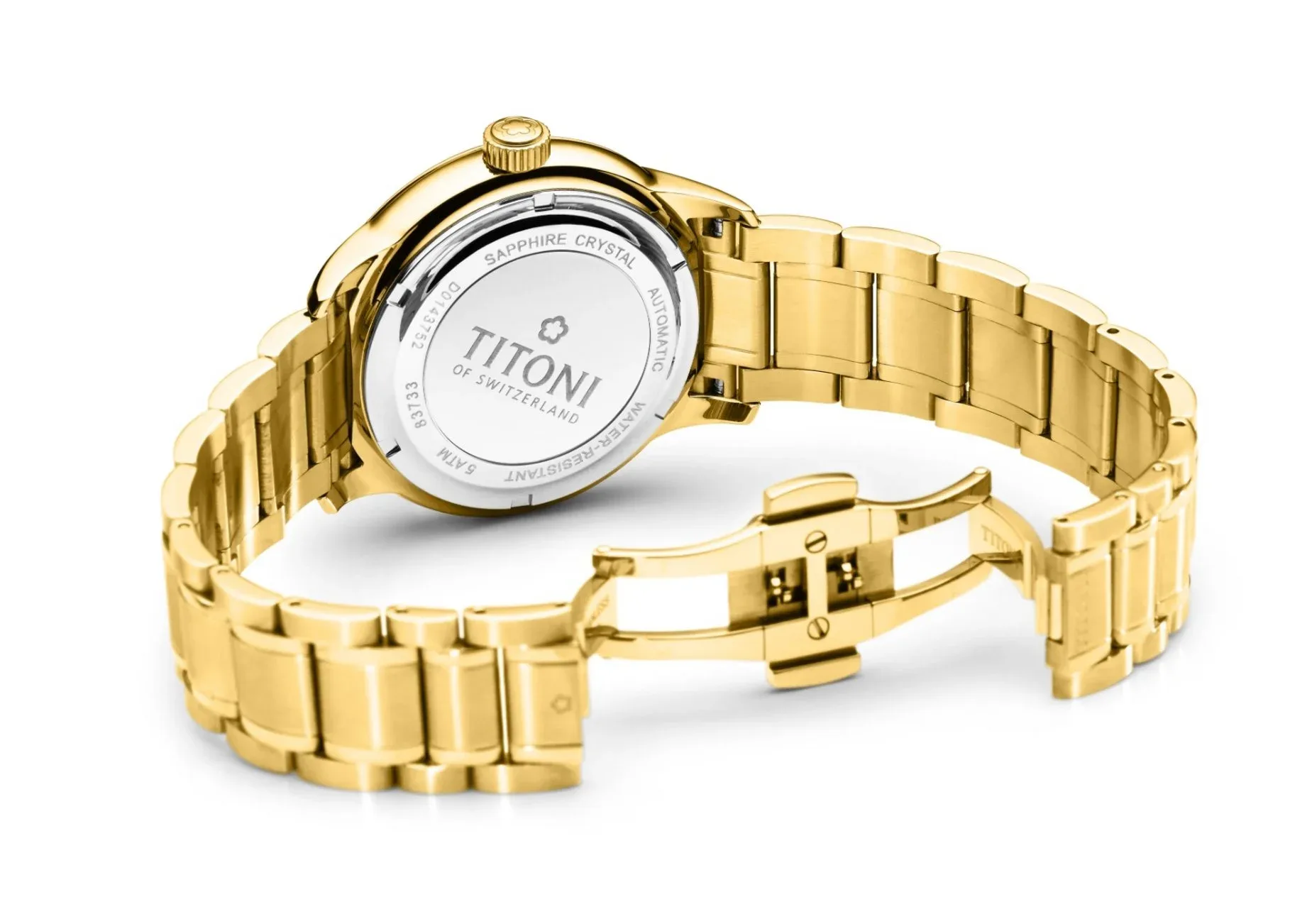 Titoni Airmaster Gelbgold Herrenuhr 83733G-651