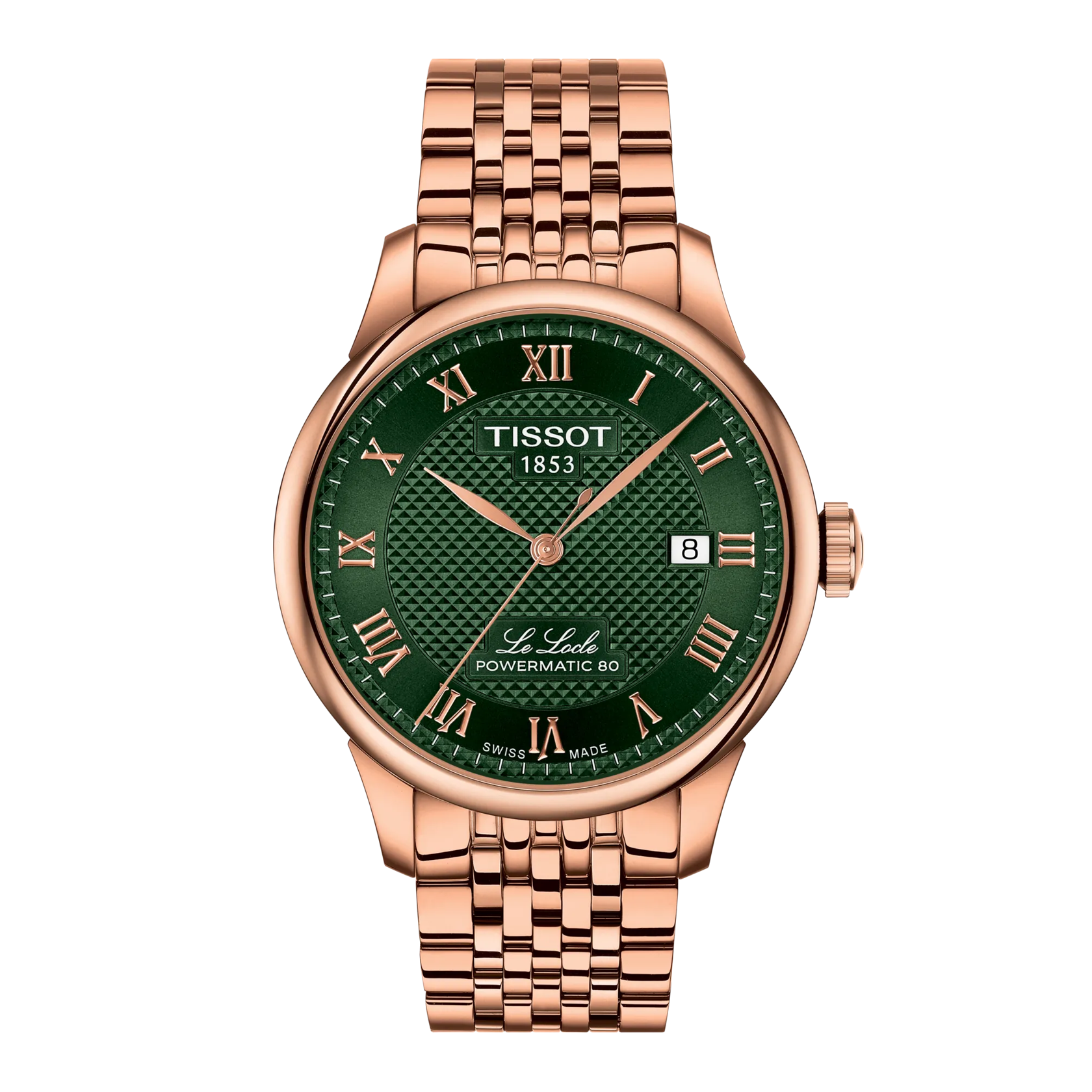 Tissot LE LOCLE Automatikuhr, Powermatic 80, Roségold Herrenuhr T006.407.33.093.00
