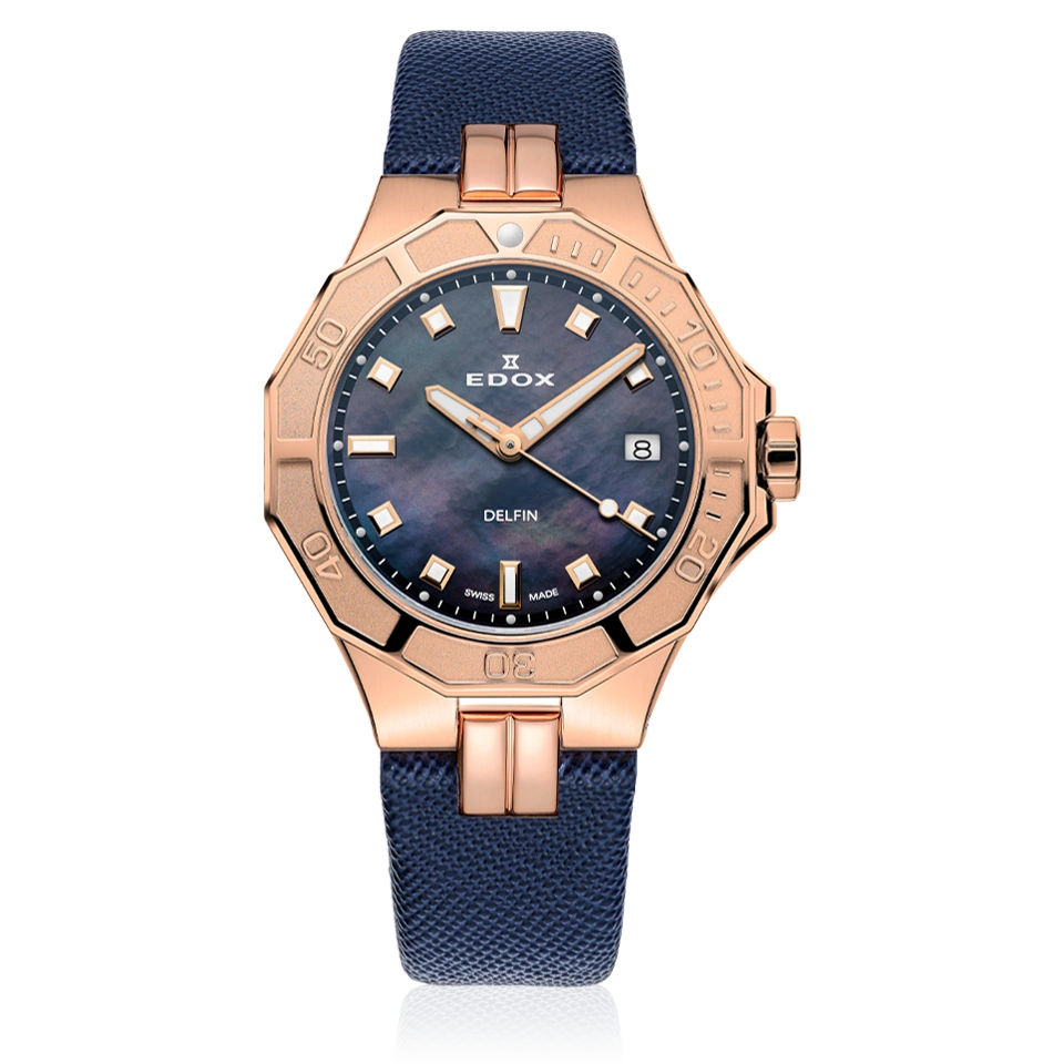 Edox Delfin Diver Date Lady Damenuhr 53020 37RC NANR