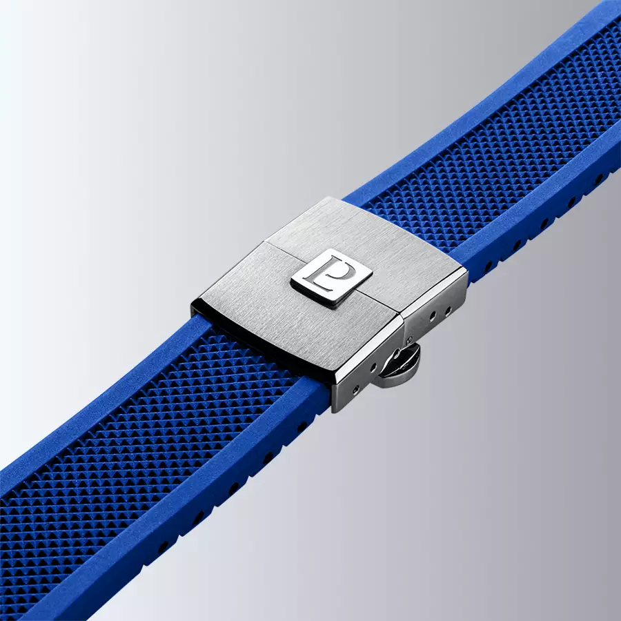 1977 ARSENE Automatique, 41 MM, Cadran Bleu, Bracelet Caoutchouc FKM Bleu Herrenuhr 1977P02166