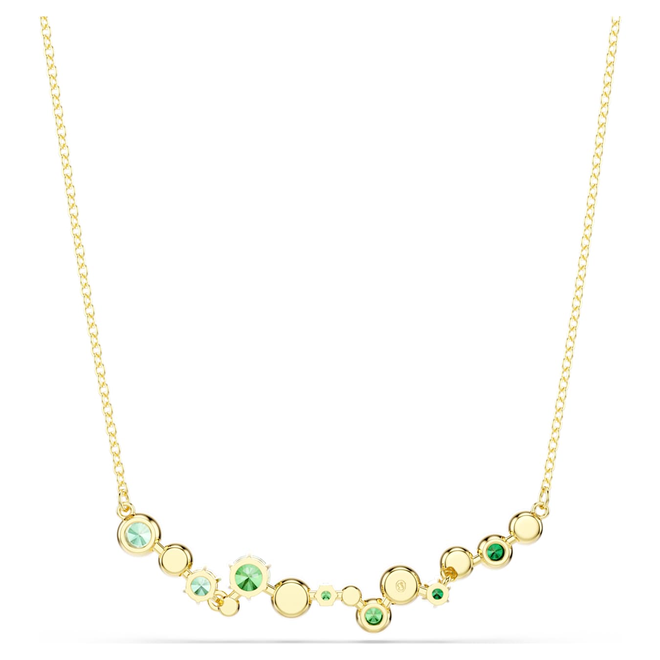 Swarovski Kette Constella Halskette Verschiedene Schliffe, Grün, 18k vergoldet