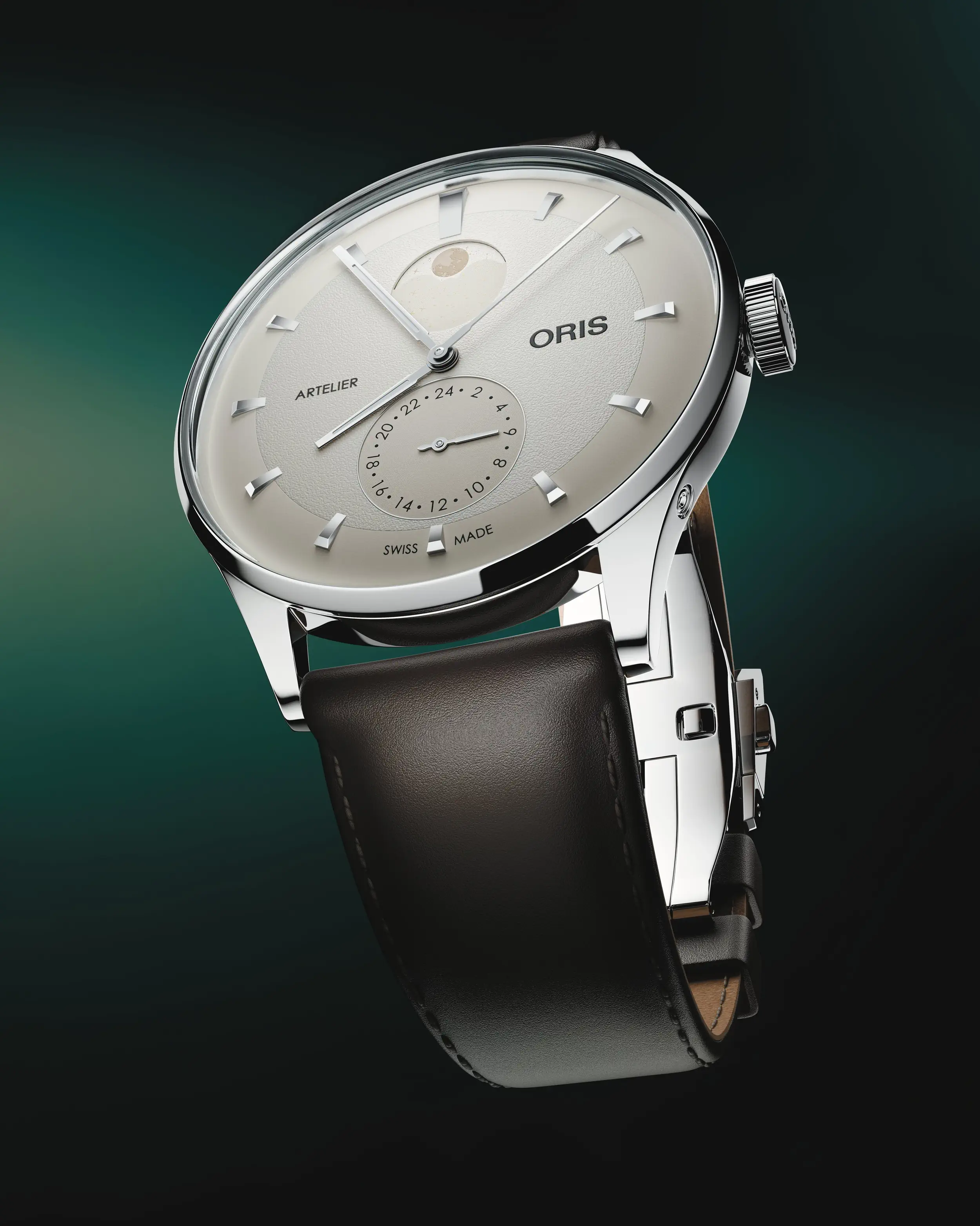 Oris Artelier Complication 39.50 mm Lederband Weiß Herrenuhr 01 782 7811 4051-07 6 20 17FC