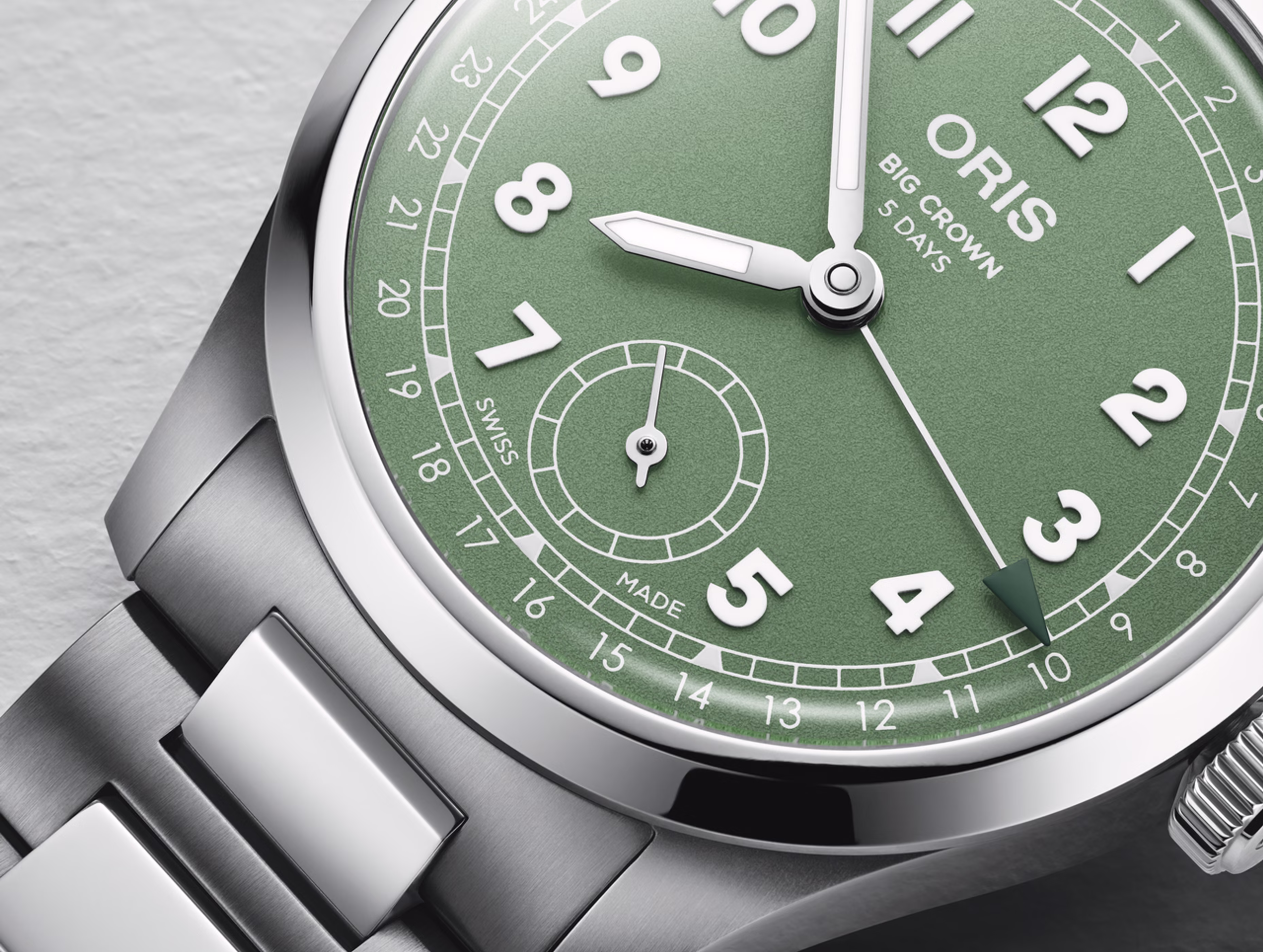 Oris Big Crown Pointer Date Calibre 403 40mm  Grün Herrenuhr 01 403 7799 4067-07 8 20 06