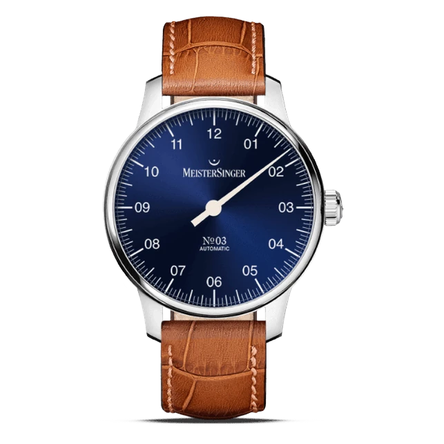 Meister Singer Automatik Sonnenschliff Blau Herrenuhr BM9908