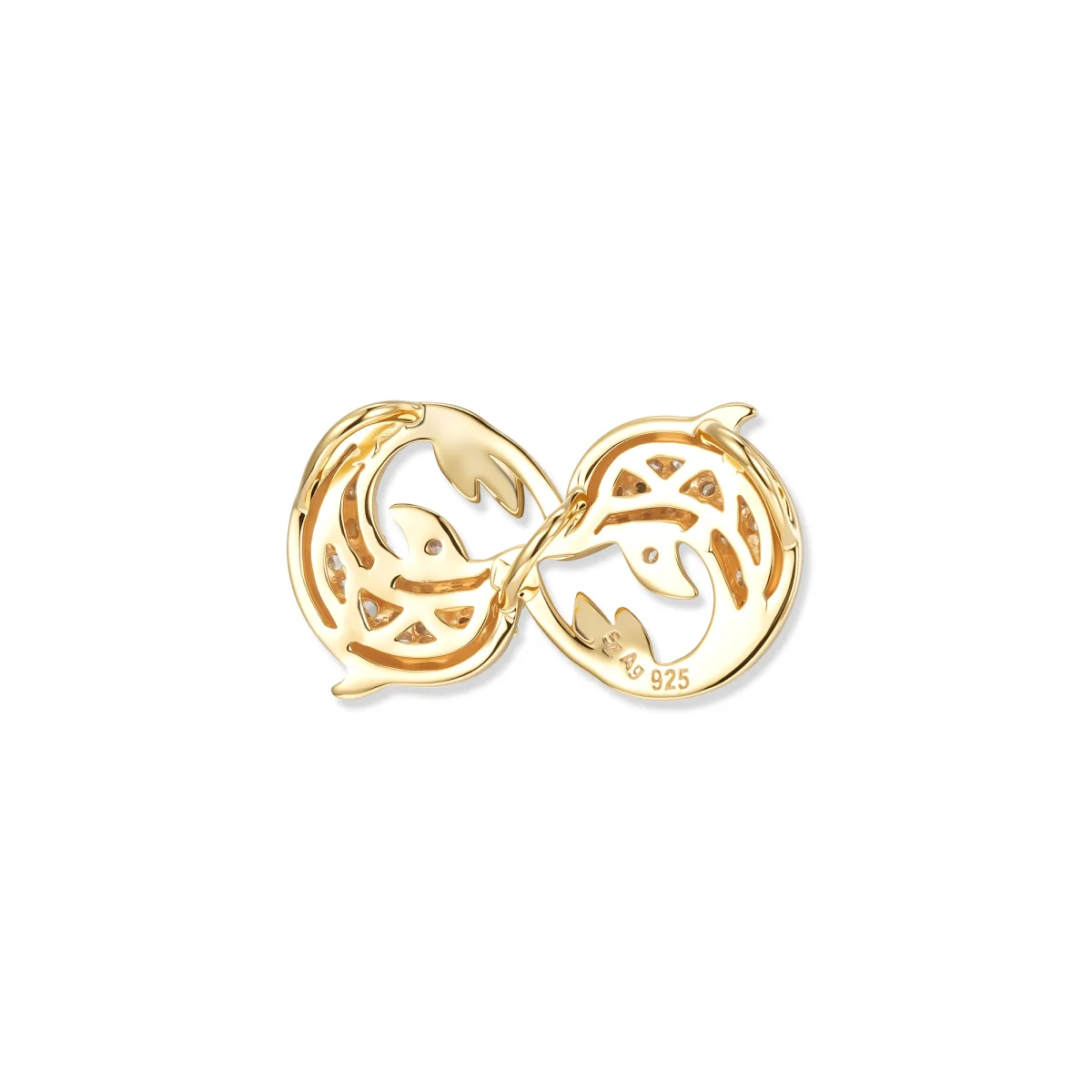 Seinerzeit Anhänger Crystal Delfin Infinity Anhänger, Unendlichkeitssymbol, Weiße Zirkonia