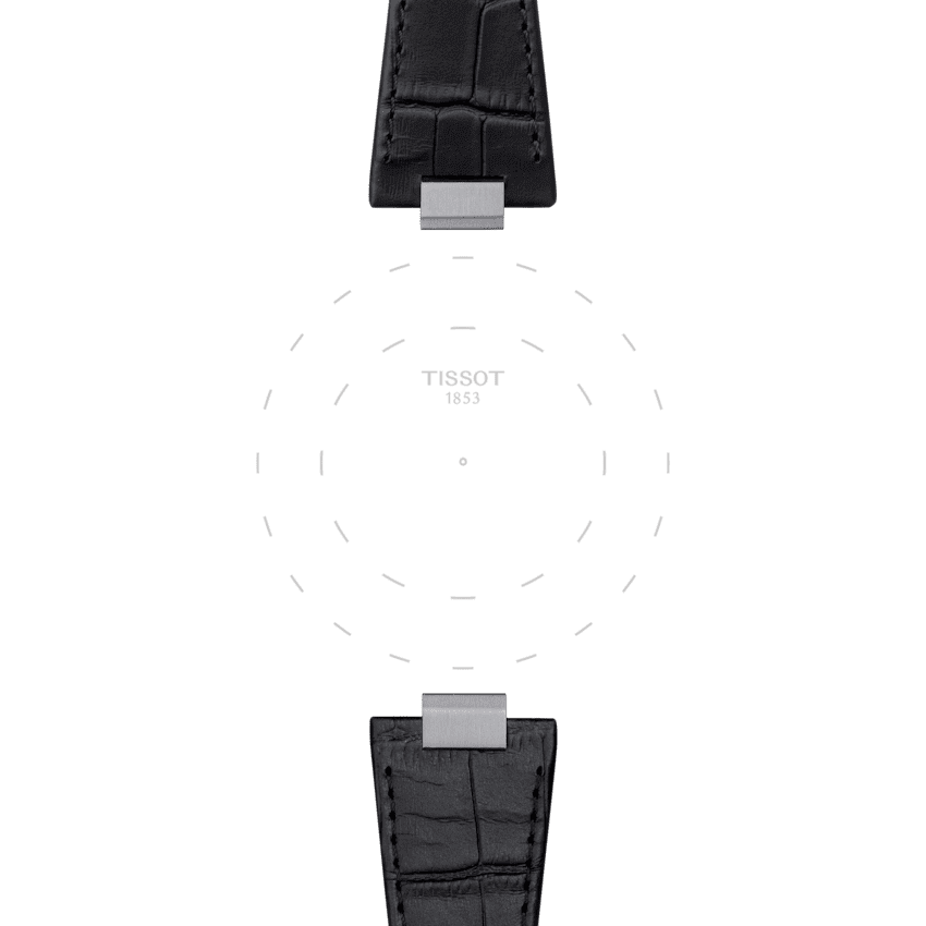 Tissot Ersatzarmband Leder schwarz 12 mm für PRX Modelle mit 40 mm Durchmesser
