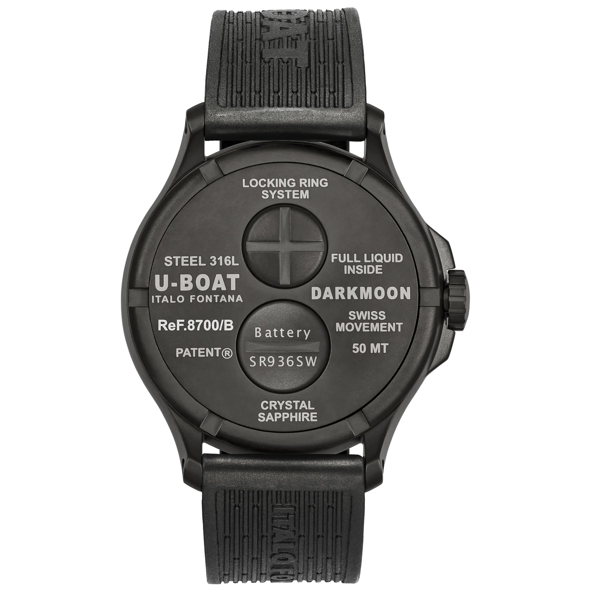 U-Boat Darkmoon 44mm Soleil Herrenuhr 8700/B