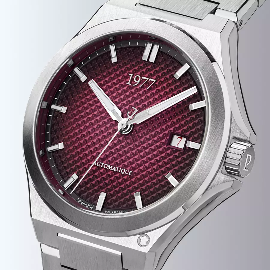 1977 ARSENE Automatique, 41 MM, Cadran Lie-de-vin, Bracelet Acier 904L Herrenuhr 1977P02151
