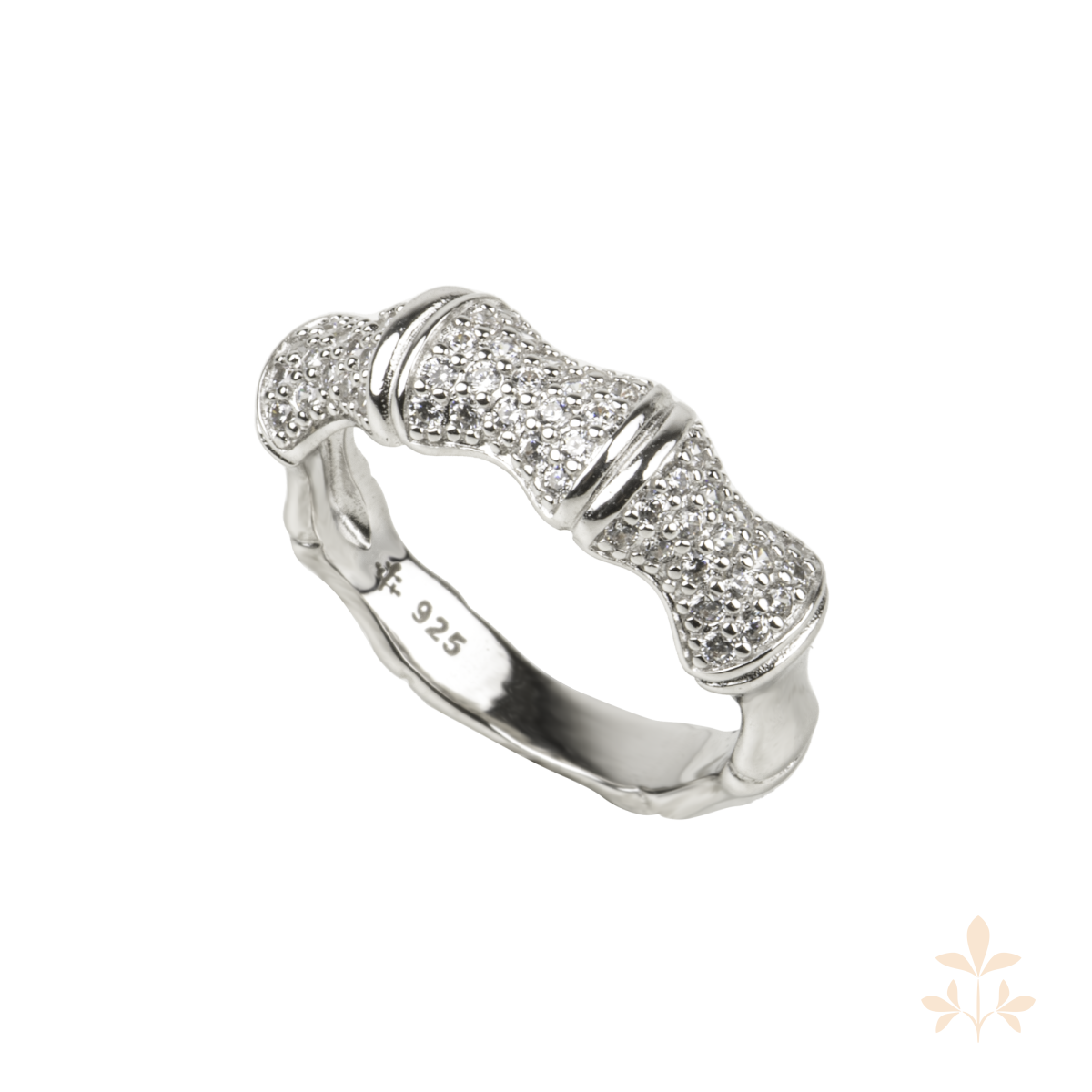 Seinerzeit White Bambus Ring Größe 54, SZA-1990-310-54