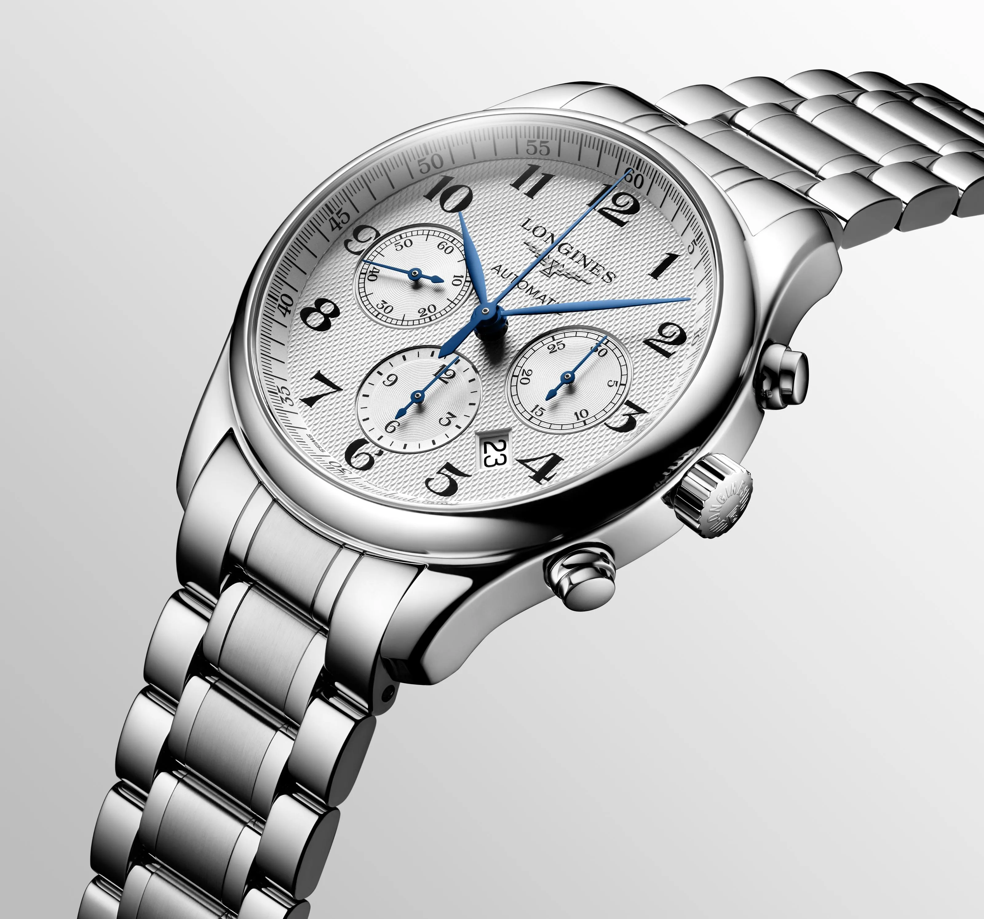 Longines Master Collection Chronograph Silber Edelstahlband Herrenuhr L2.759.4.78.6