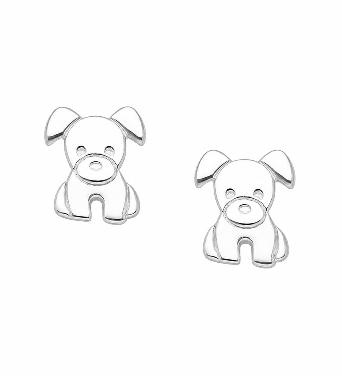 Hund, Welpe Ohrstecker 925/- Silber 