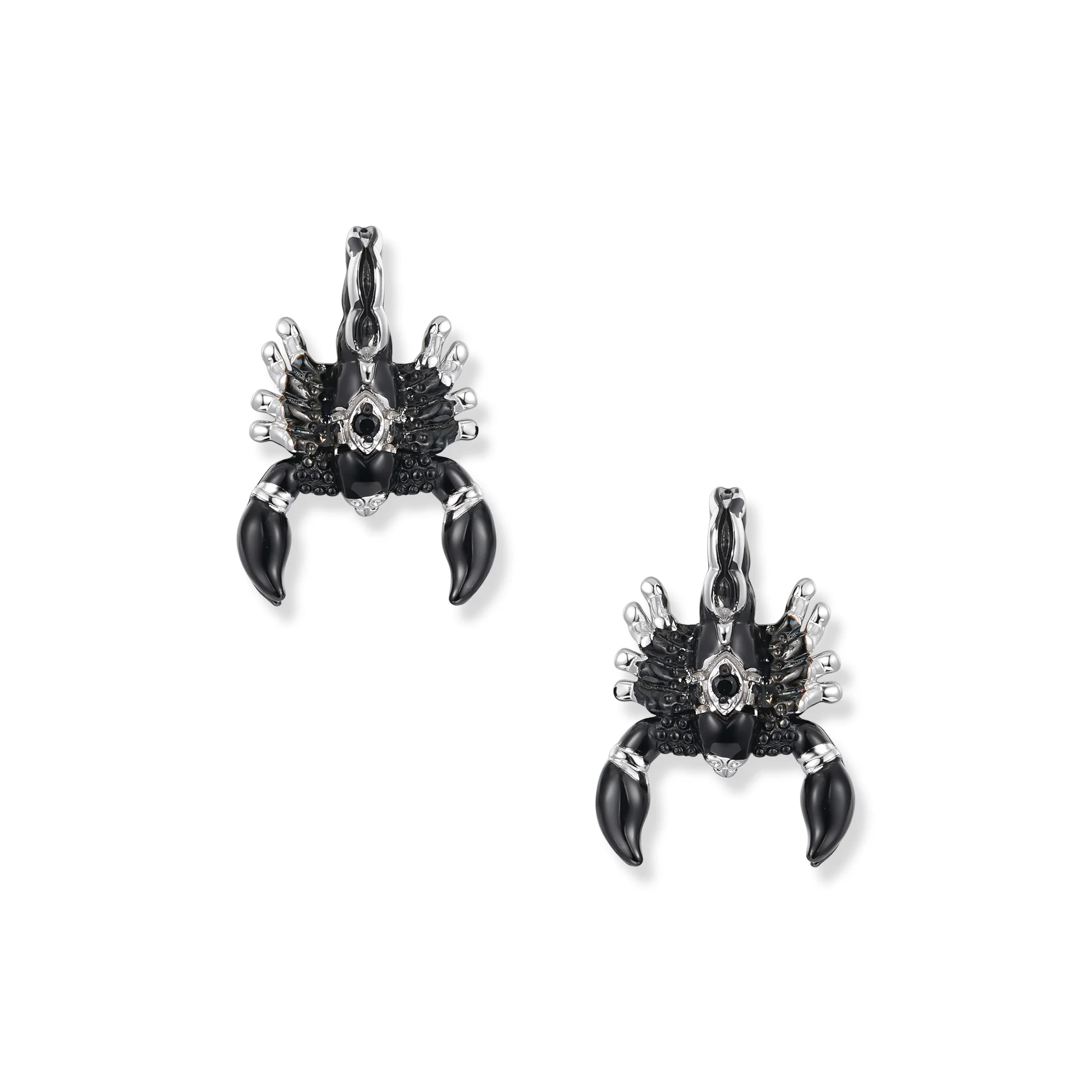 Seinerzeit Stecker Spike Skorpion Ohrringe 925 Sterling Silber