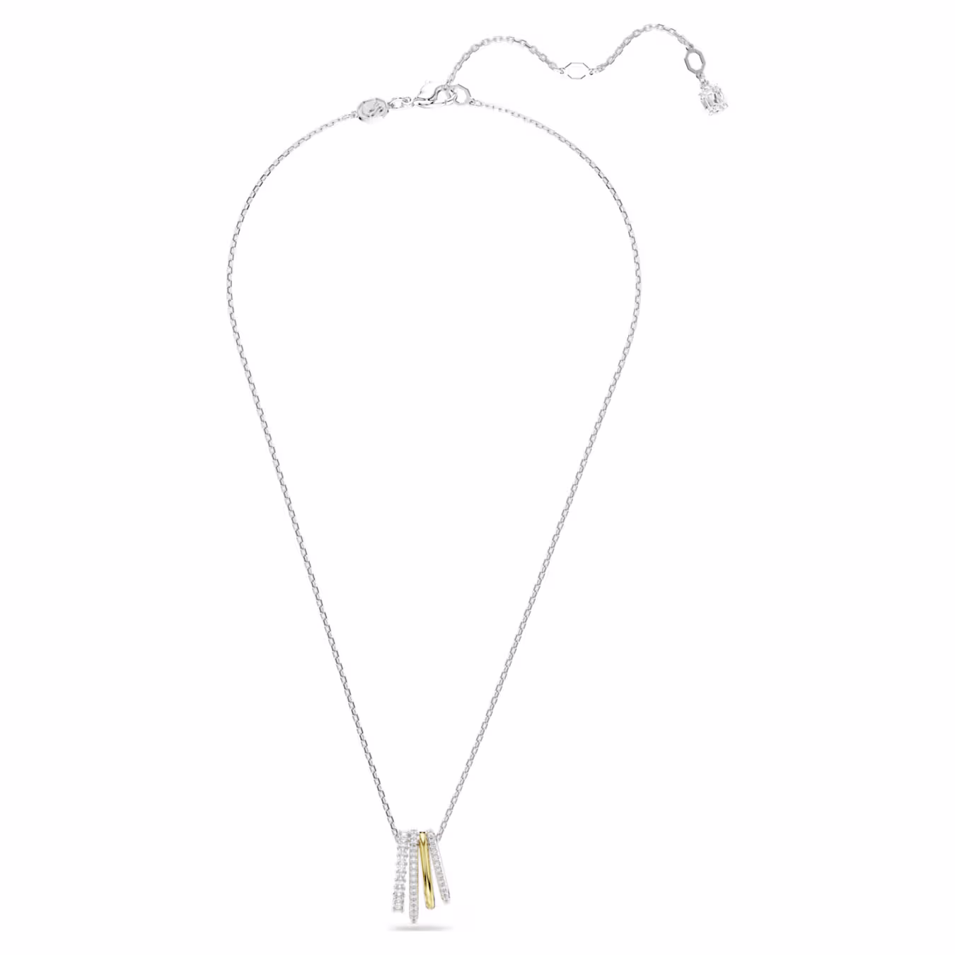 Swarovski  Hyperbola Anhänger Verschiedene Schliffe, Weiß, Metallmix