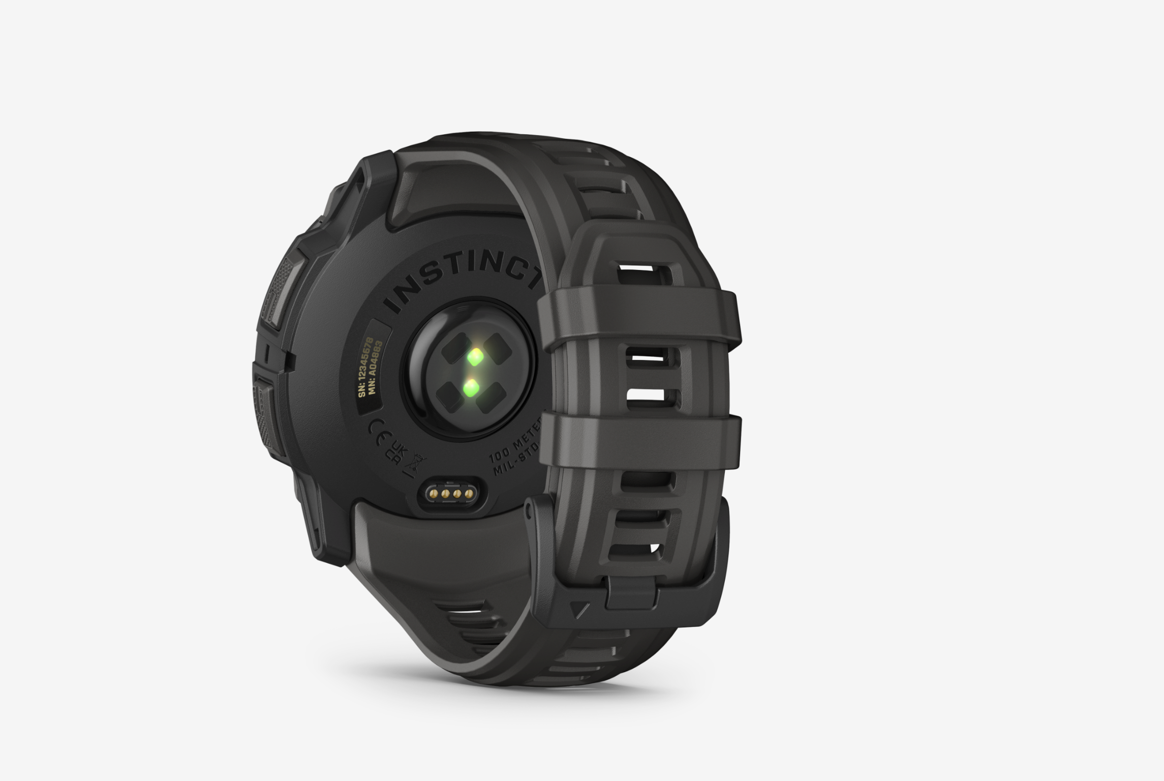  Garmin Instinct® 3 AMOLED 010-03020-00 - 50 mm Schwarz mit Silikon-Wechselarmband 26 mm Kohle