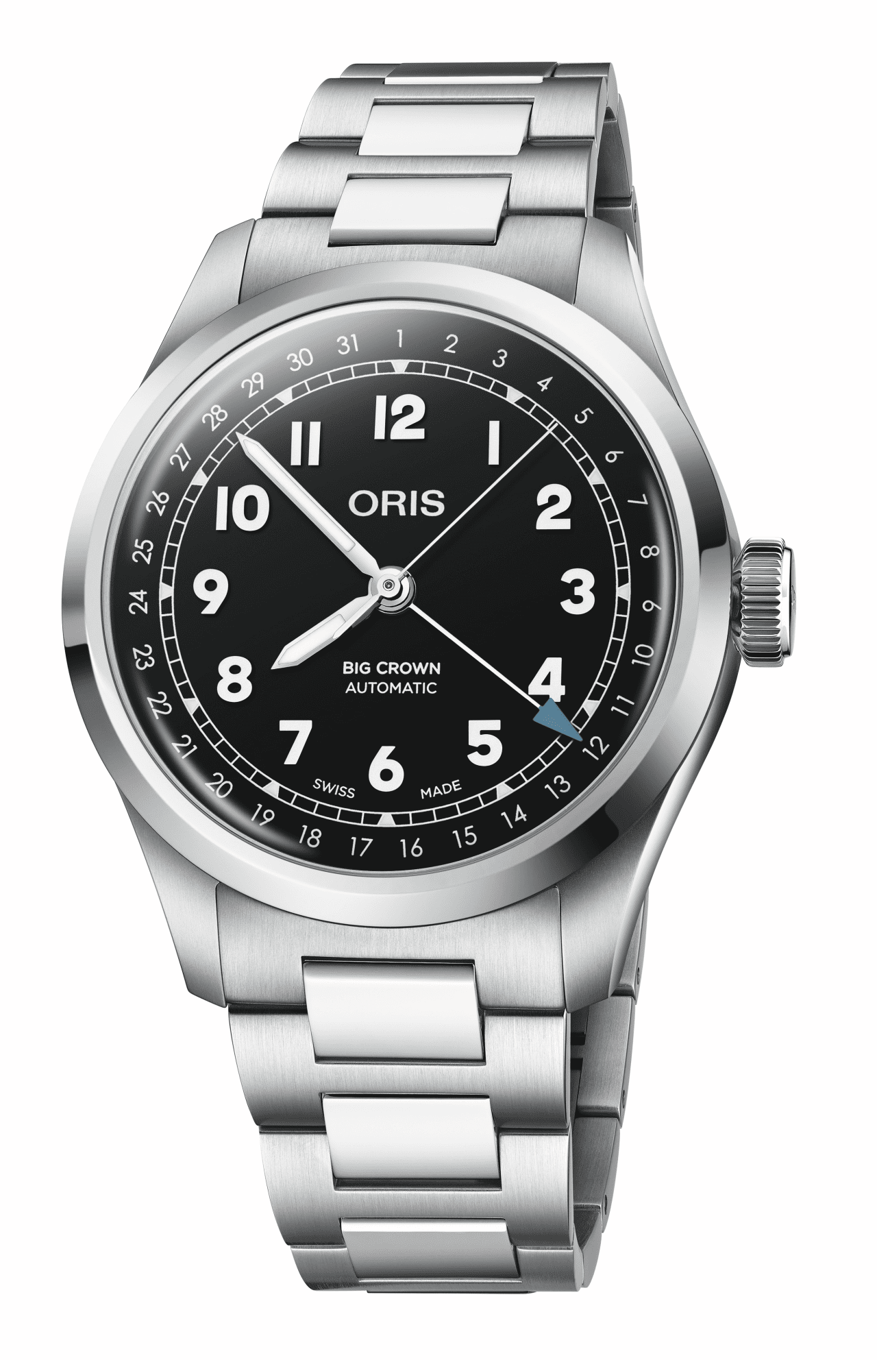 Oris Big Crown Pointer Date 40mm Edelstahl 38 Std  Schwarz Herrenuhr 01 754 7798 4064-07 8 20 06