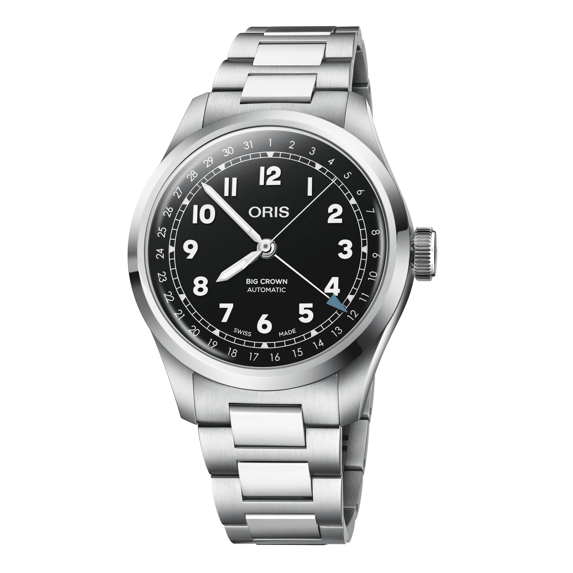 Oris Big Crown Pointer Date 40mm Edelstahl 38 Std  Schwarz Herrenuhr 01 754 7798 4064-07 8 20 06