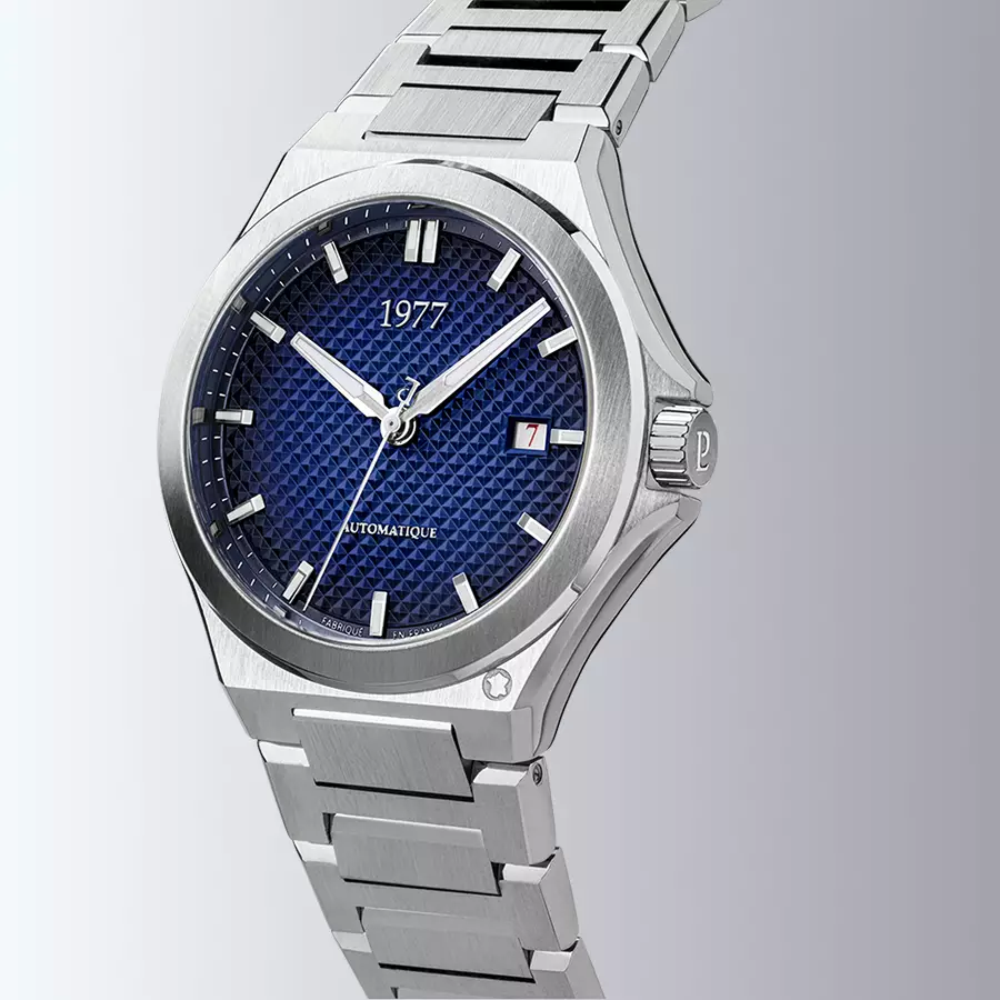 1977 ARSENE Automatique, 41 MM, Cadran Bleu, Bracelet Acier 904L Herrenuhr 1977P02161