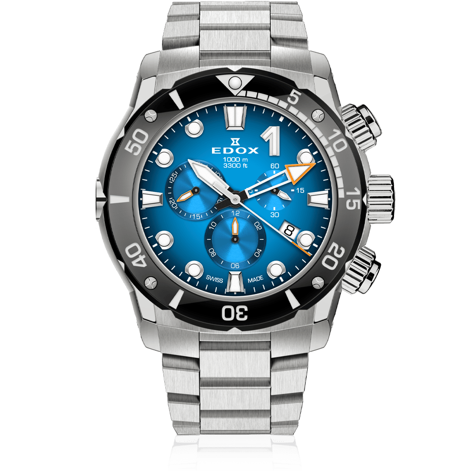 Edox CO-1 Chronograph Herrenuhr 10242 TINM BUIDN