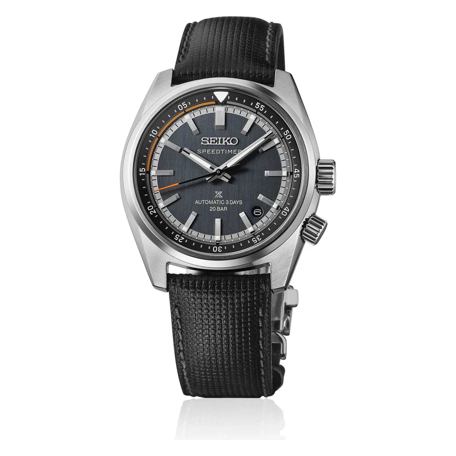 Seiko Prospex Speedtimer Automatik Blaugrau Lederband Herrenuhr HBC004J1