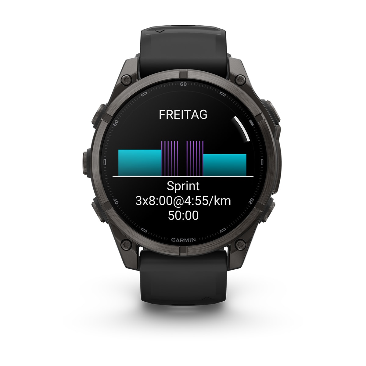 Garmin fēnix® 9 - 47 mm AMOLED Sapphire Schwarz/Carbongrau DLC Titan mit Silikon-Armband Schwarz 010-04762-11
