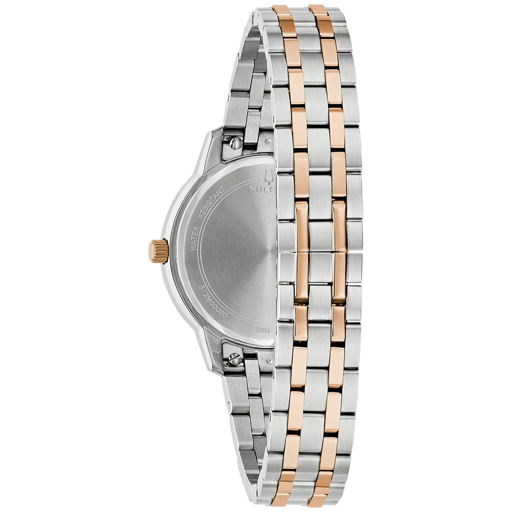 Bulova Classic Quarz, Edelstahl Silber, 31mm Damenuhr 98M140