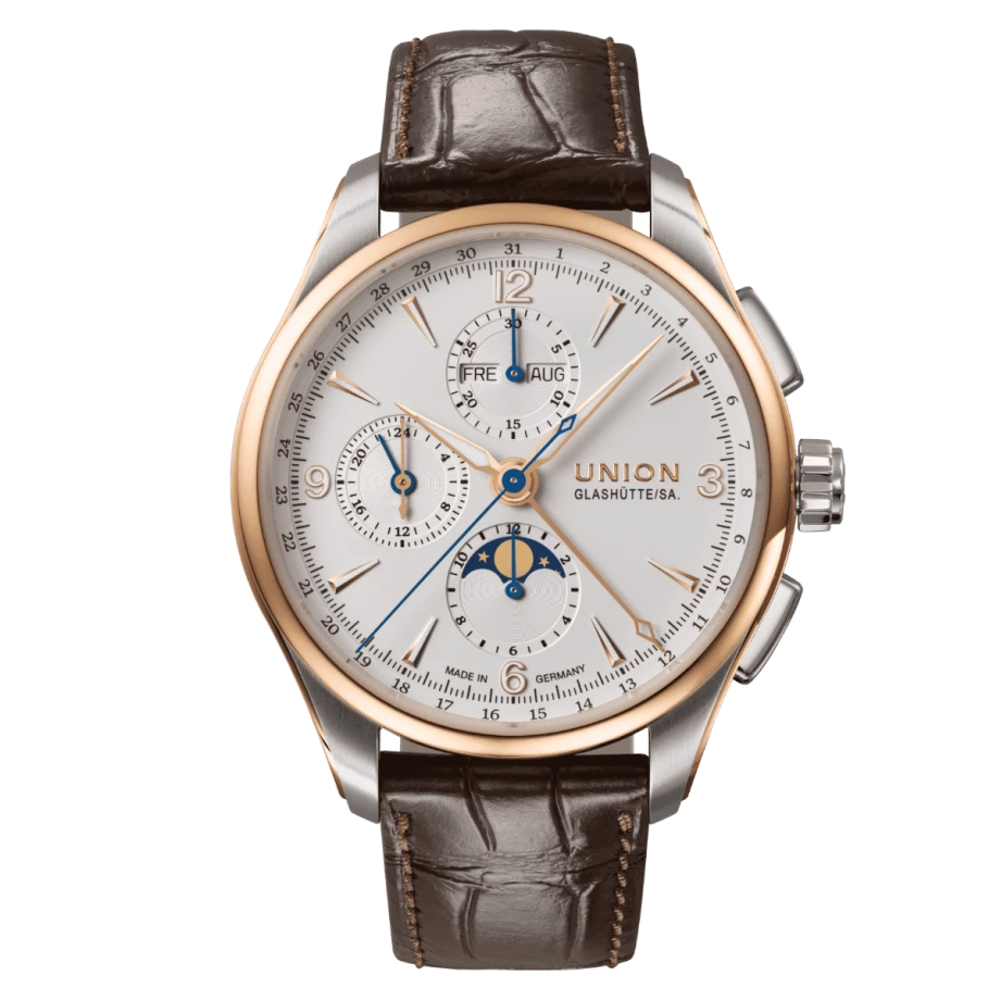 Union Glashütte Belisar Chronograph Mondphase 18KT Rosegold Herrenuhr D907.425.46.017.01