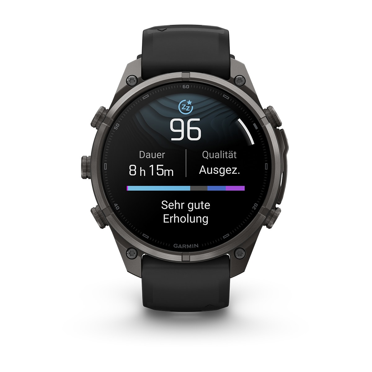 Garmin fēnix® 9 Pro inReach® - 47 mm AMOLED Sapphire Carbongrau DLC Titan mit Silikon-Armband Schwarz/Kieselgrau 010-04336-11