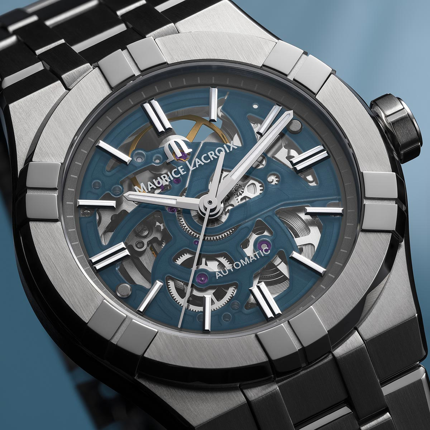Maurice Lacroix Aikon Automatik Skeleton Herrenuhr inklusive Ersatzarmband AI6007-SS002-031-1
