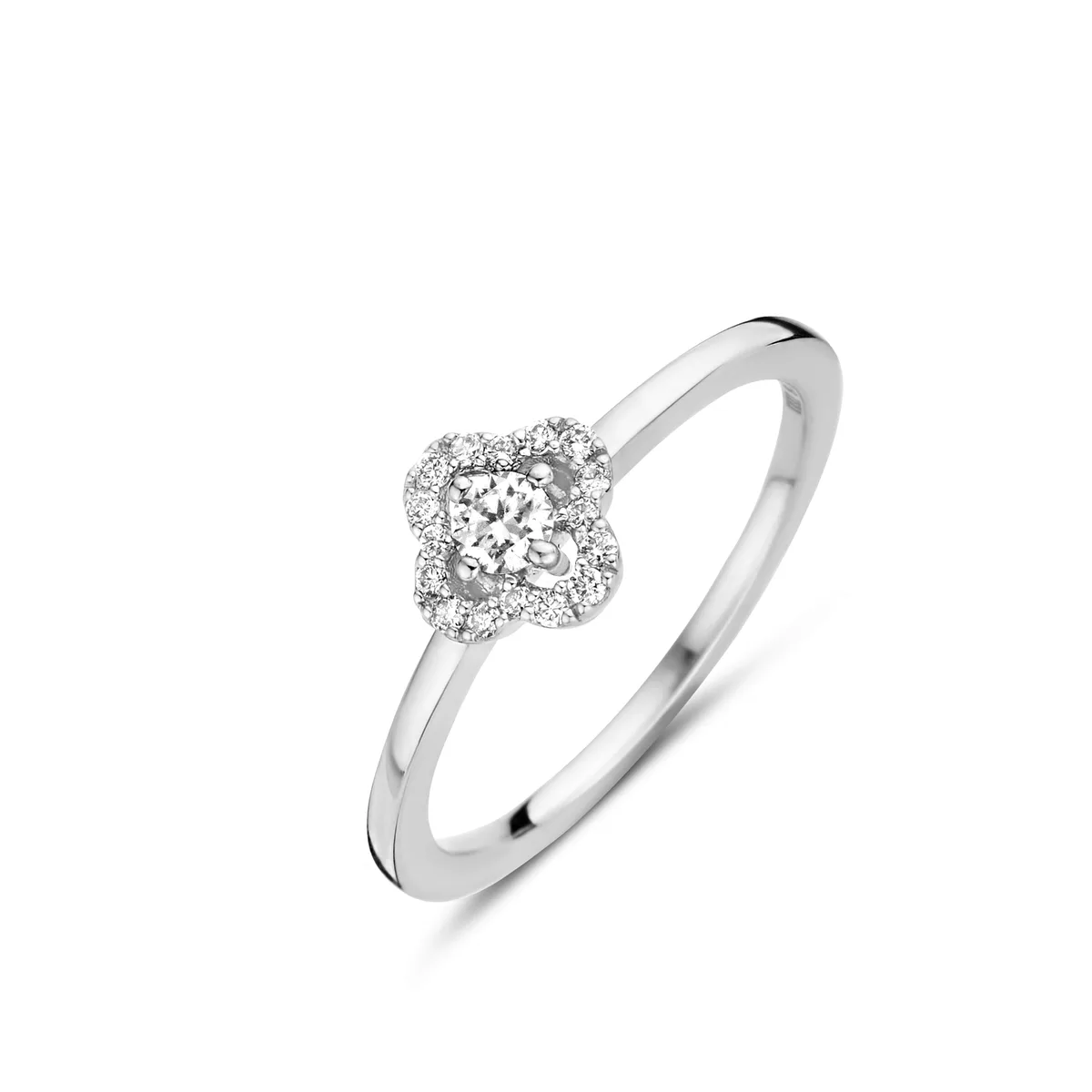 One More Salina Damen Ring in 18 Karat Weißgold mit Diamanten 062249A