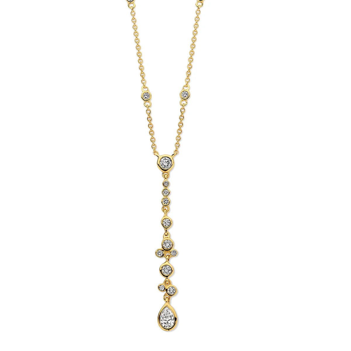 One More Damen Halskette in 18 Karat Gelbgold und Diamanten 068529A