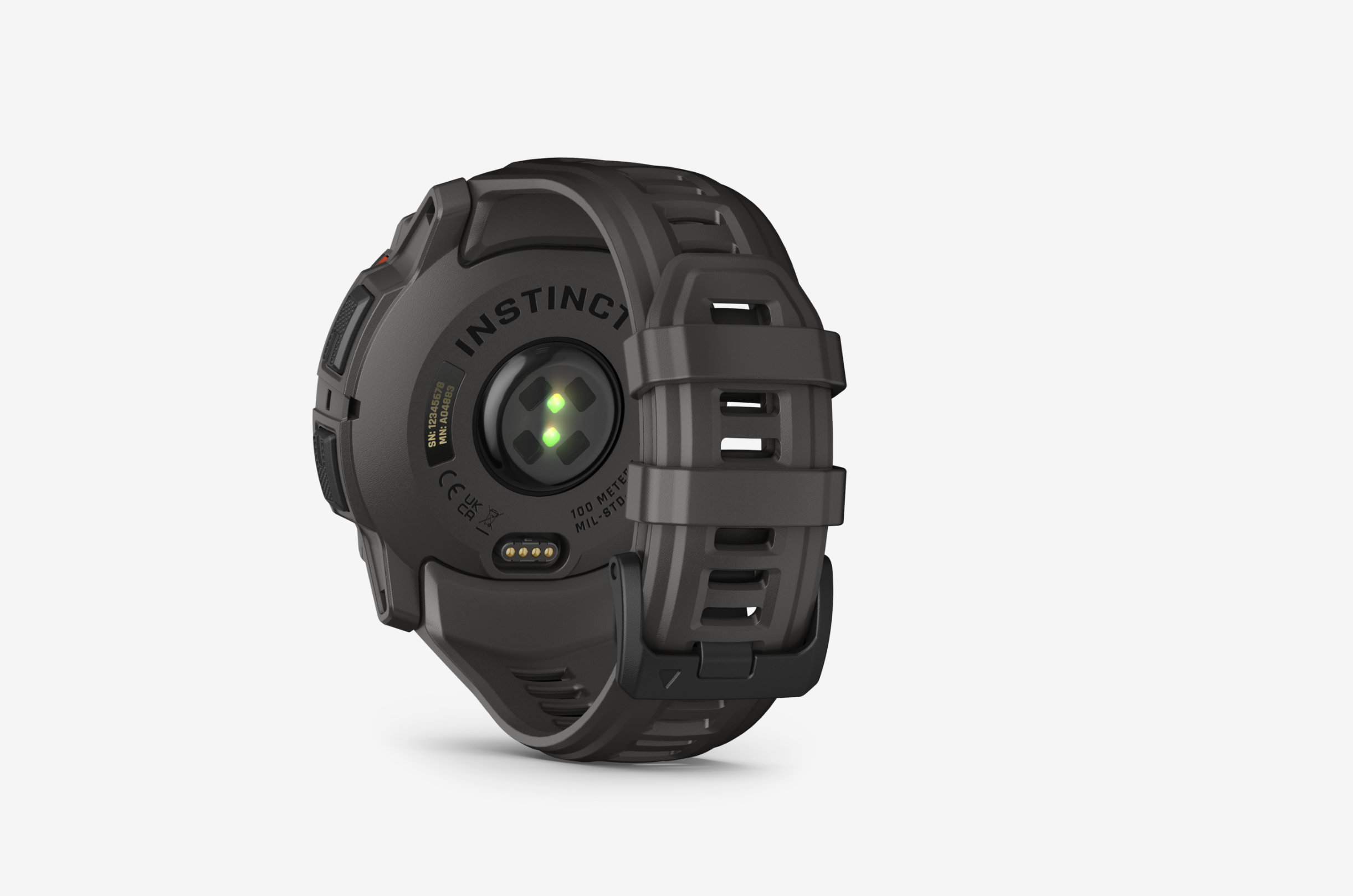  Garmin Instinct® 3 Solar 010-02935-00 - 50 mm Kohle/Schwarz mit Silikon-Wechselarmband 26 mm Kohle