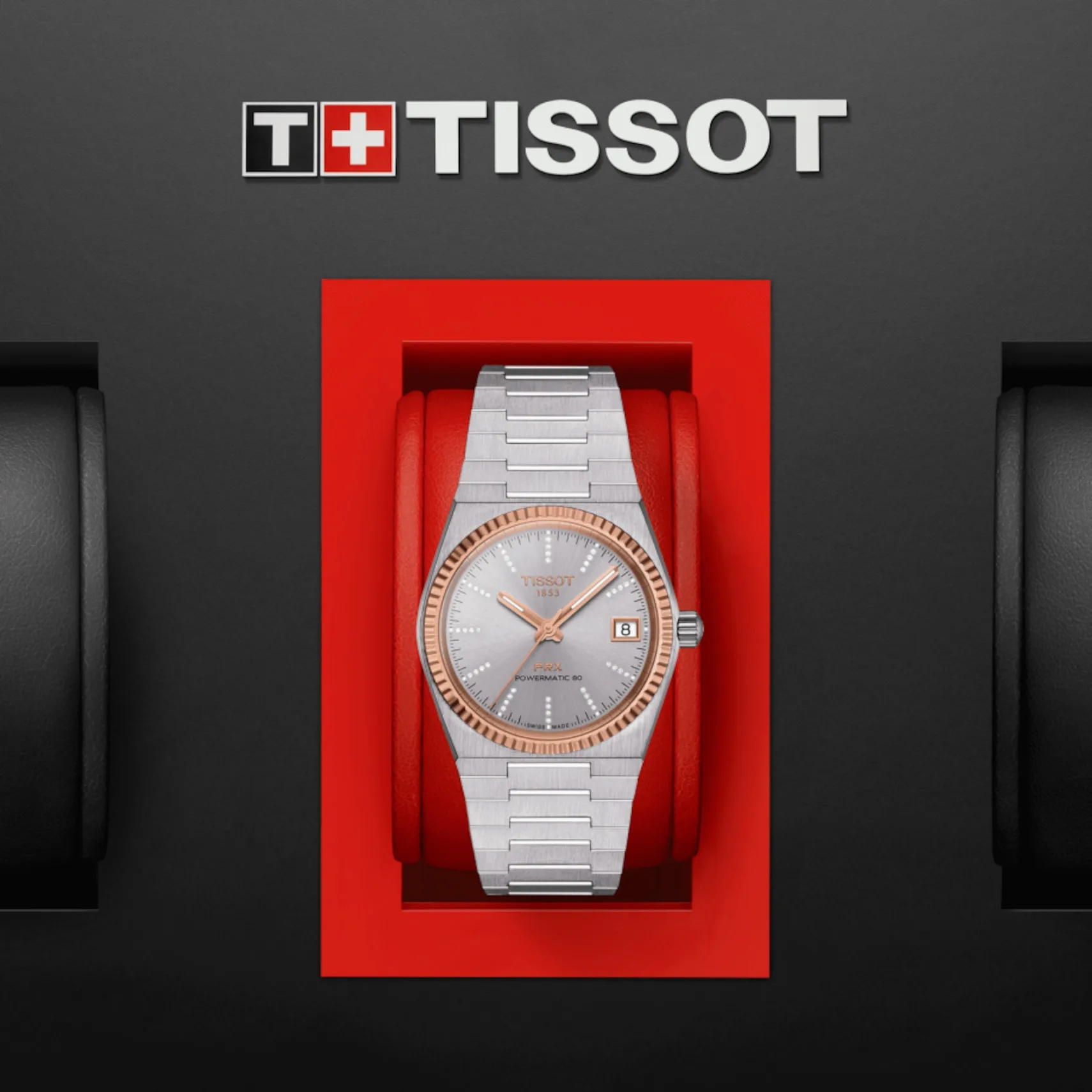 Tissot PRX 35mm Powermatic 80 Stahl & 18K Goldlünette Damenuhr T931.207.41.336.00