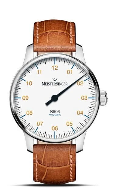 Meister Singer Automatik Weiß mit Gold Herrenuhr BM9901G